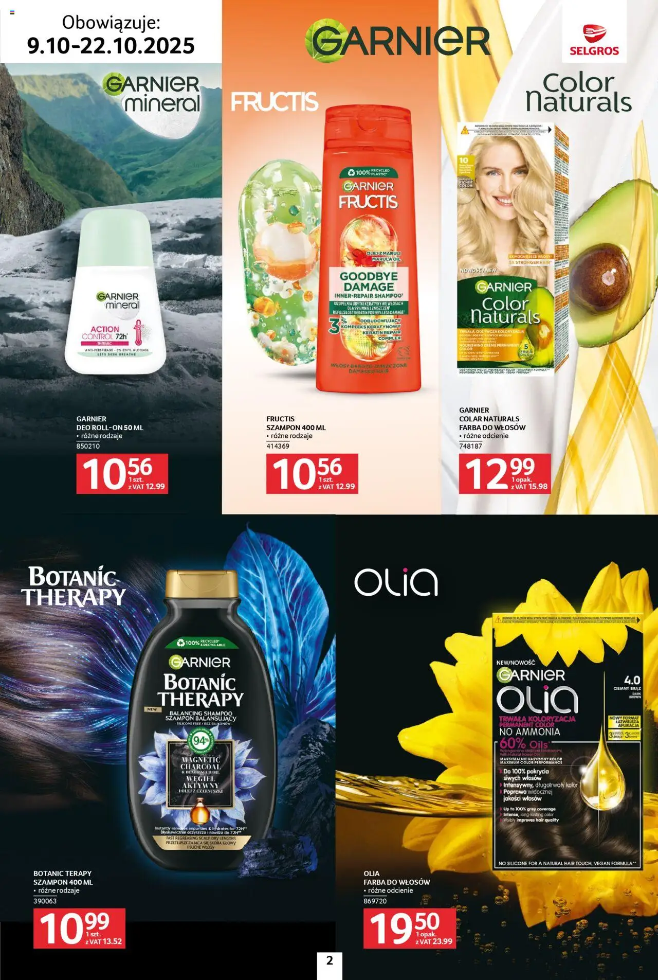 Selgros cash&carry Gazetka - Uroda od 09.10.2025 | Strona: 2 | Produkty: Farba do włosów, Szampon