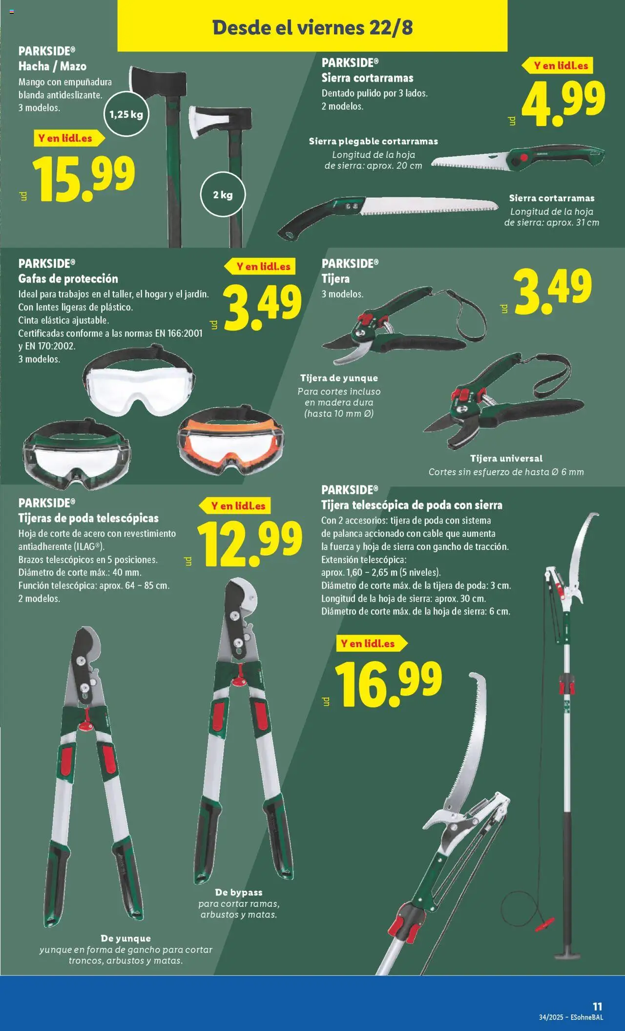 Lidl catálogo de bazar VAL │ válido desde el 18.08.2025 | Página: 15 | Productos: Tijera de poda, Cable, Ρούτερ