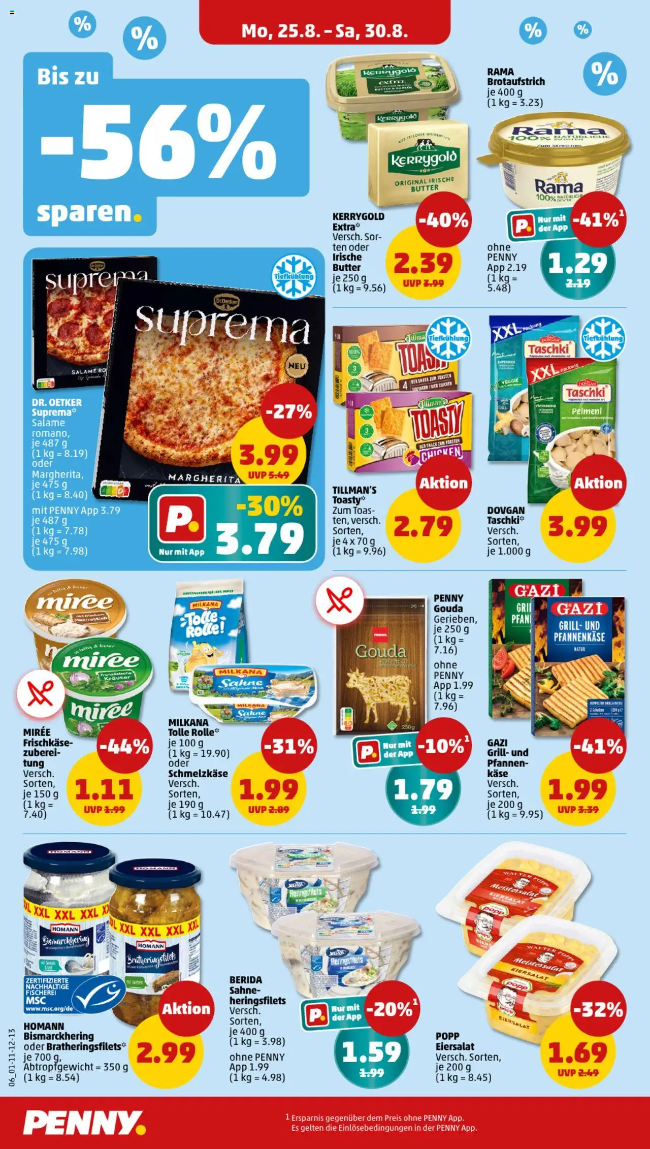 Penny Prospekt 	 - gültig ab dem 25.08.2025 | Seite: 6 | Produkte: Rama, Butter, Milkana, Sahne