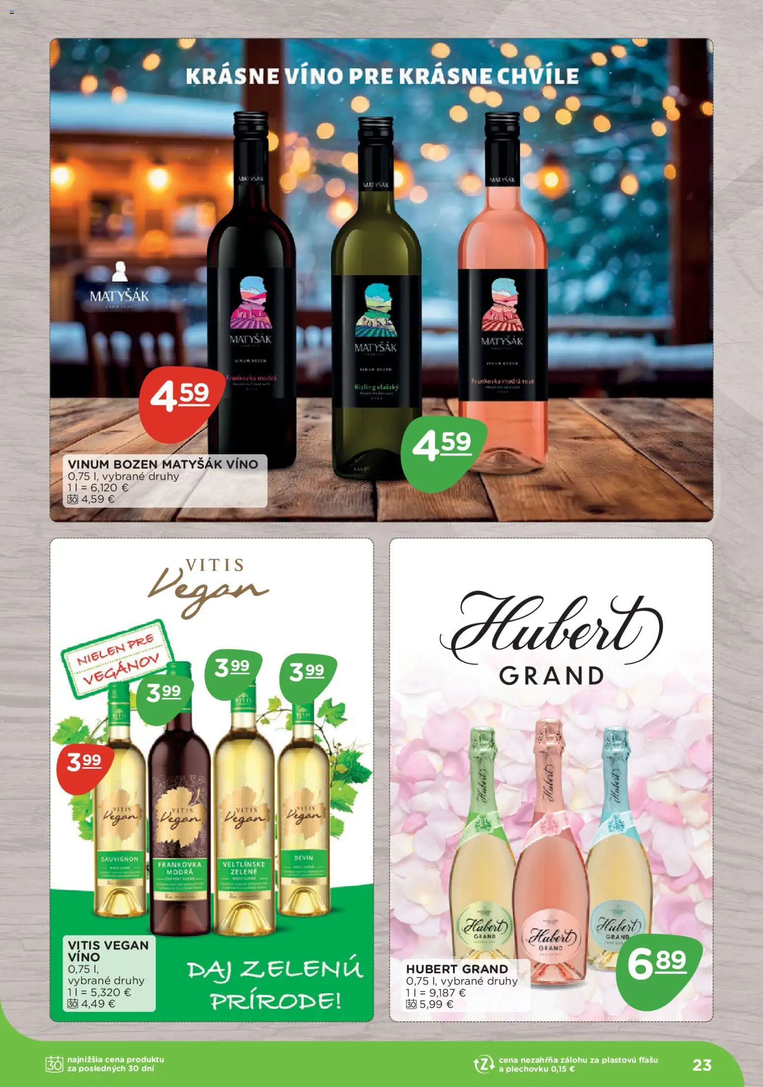 Nové Terno akcie – leták je platný od 10.11.2025 | Strana: 23 | Produkty: Víno