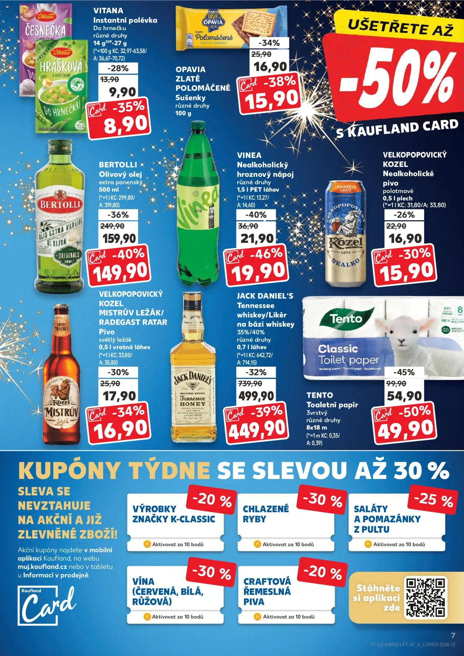 Kaufland leták - Plzeň od 27.12.2025 | Strana: 7 | Produkty: Pivo, Velkopopovický Kozel, Vinea, Sušenky