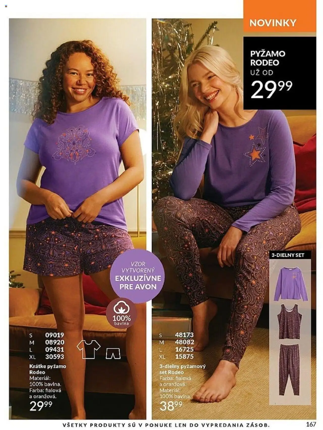 Nové Avon akcie – leták je platný od 01.10.2025 | Strana: 167 | Produkty: Pyžamo