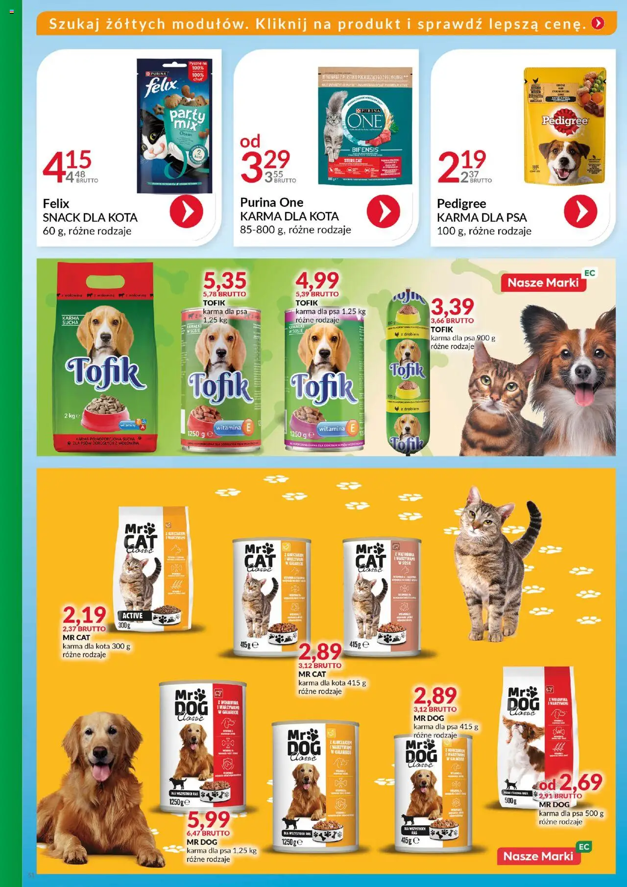 Eurocash Gazetka - Katalog Artykułów Spożywczych od 27.07.2025 | Strona: 51 | Produkty: Wątróbka, Pedigree, Karma dla psa, Wołowina