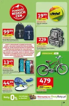 Auchan Gazetka - Pewność niskich cen Hipermarket od 17.07.2025 | Strona: 29 | Produkty: Plecak, Rower, Karp