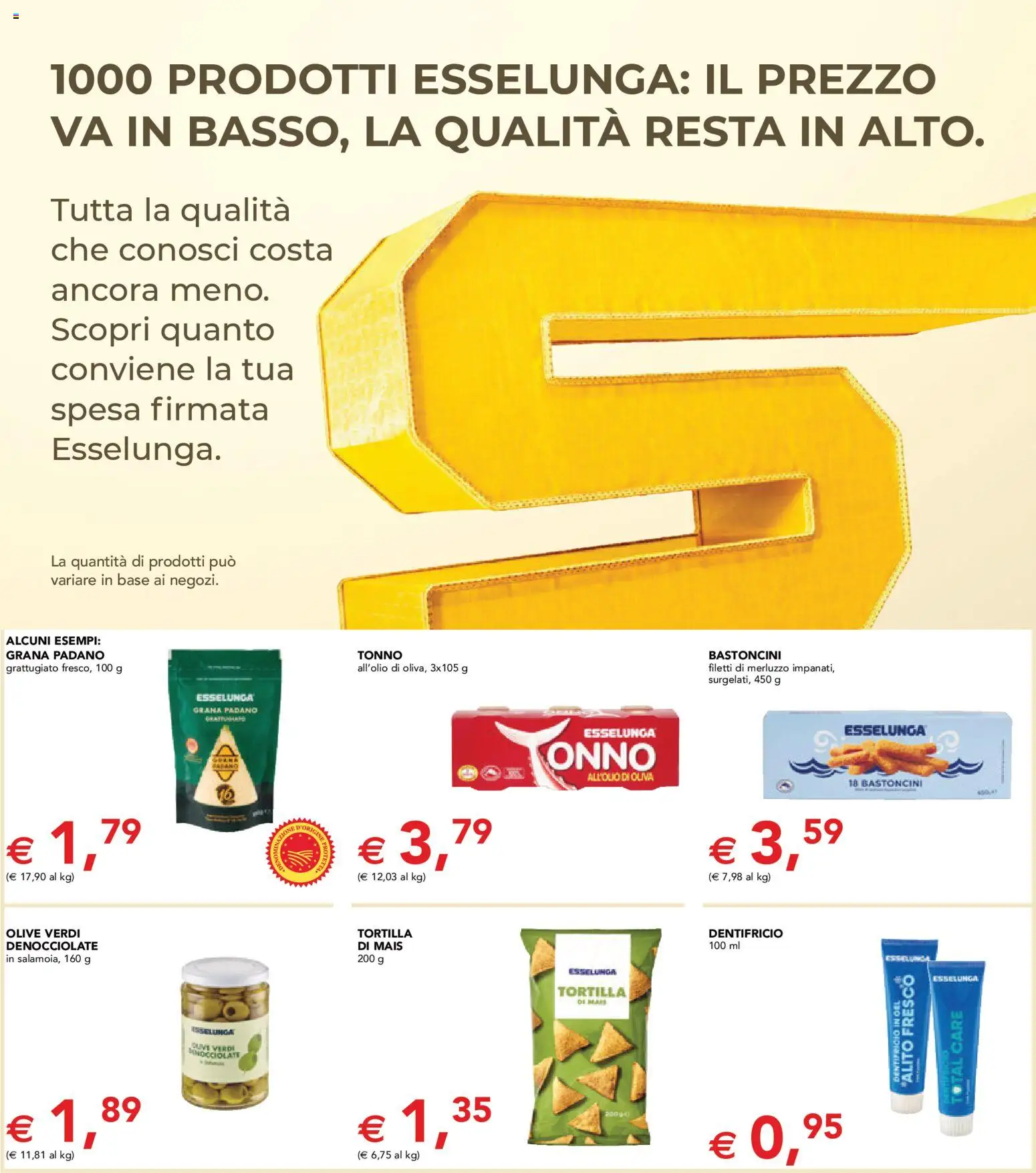 Volantino Esselunga S del 01.12.2025 | Pagina: 2 | Prodotti: Dentifricio, Merluzzo, Olive, Mais