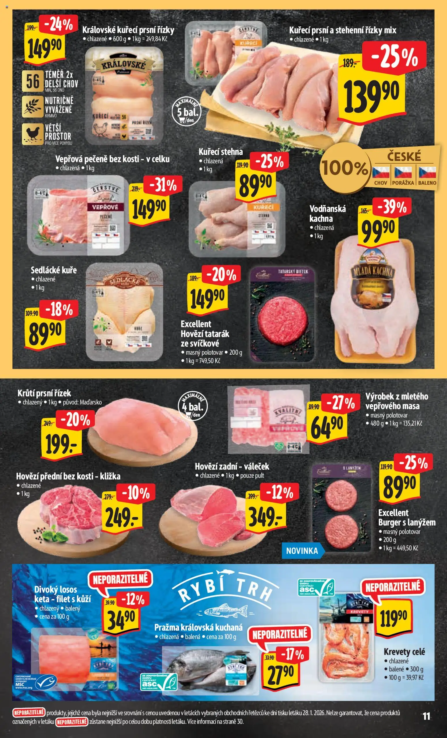 Albert leták - Hypermarket od 04.02.2026 | Strana: 19 | Produkty: Hovězí, Filet, Potraviny, Kuře