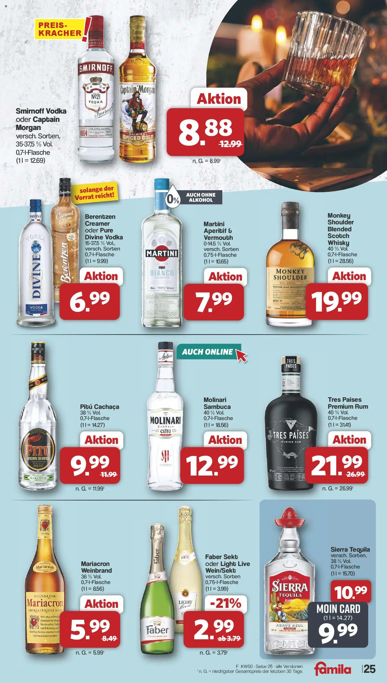 Famila Nordwest Prospekt 	 – gültig ab 08.12.2025 | Seite: 27 | Produkte: Whisky, Rum, Mariacron, Vodka