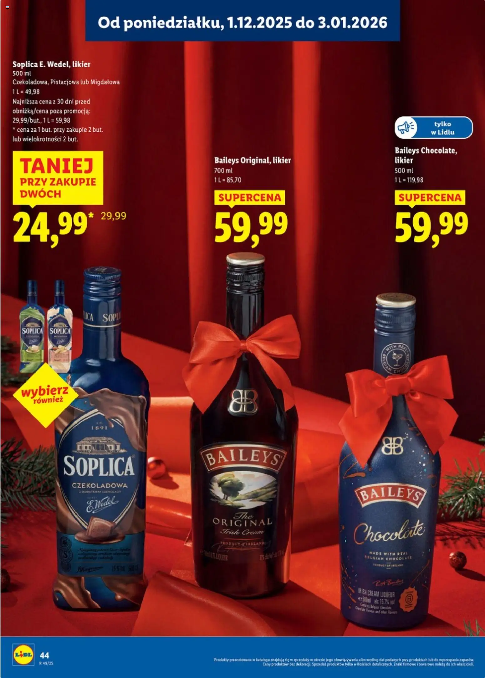 Lidl Katalog alkoholi mocnych i win od 01.12.2025 | Strona: 44