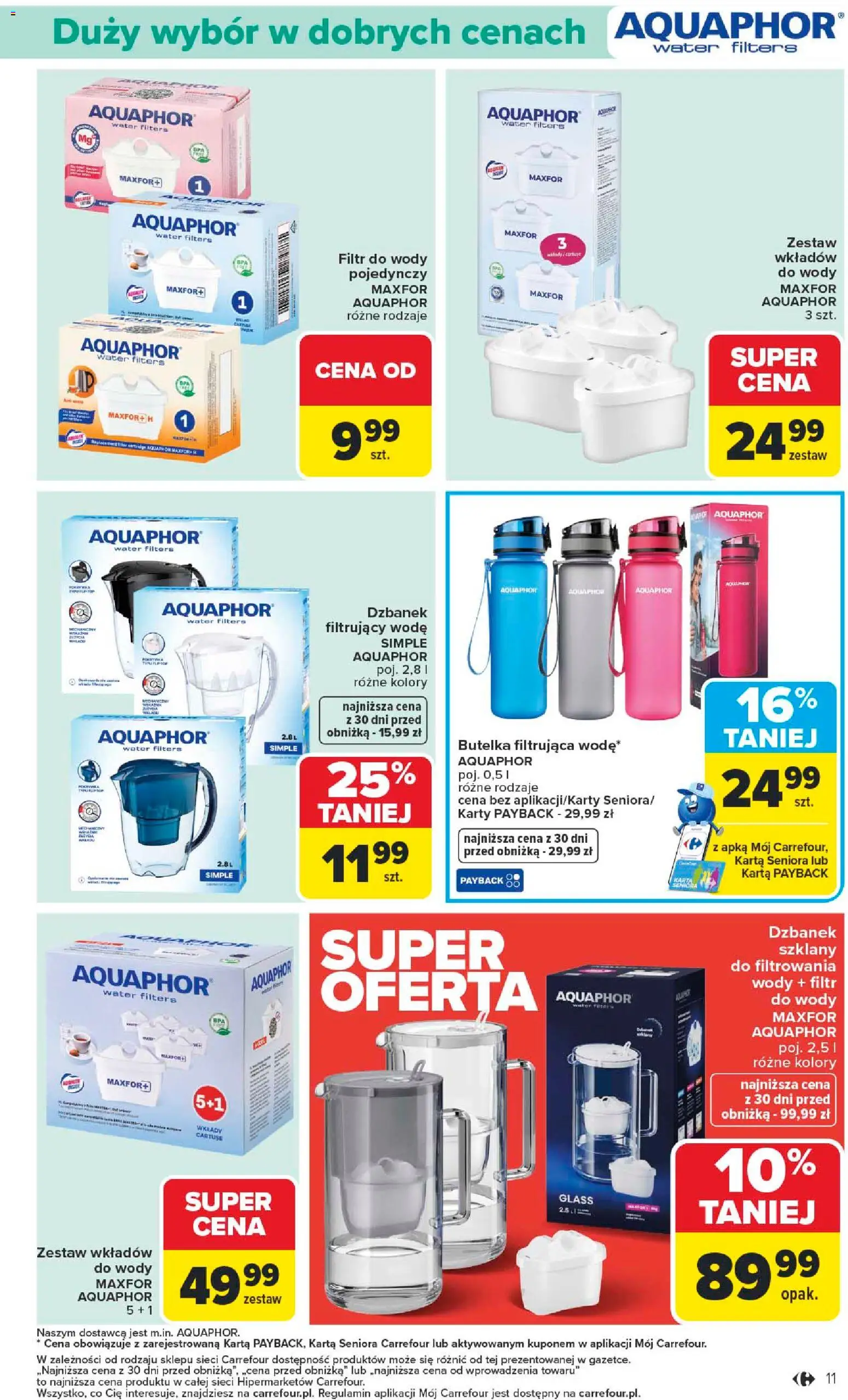 Carrefour Gazetka - Łap super okazje od 19.01.2026 | Strona: 11 | Produkty: Karta, Dzbanek, Filtr do wody