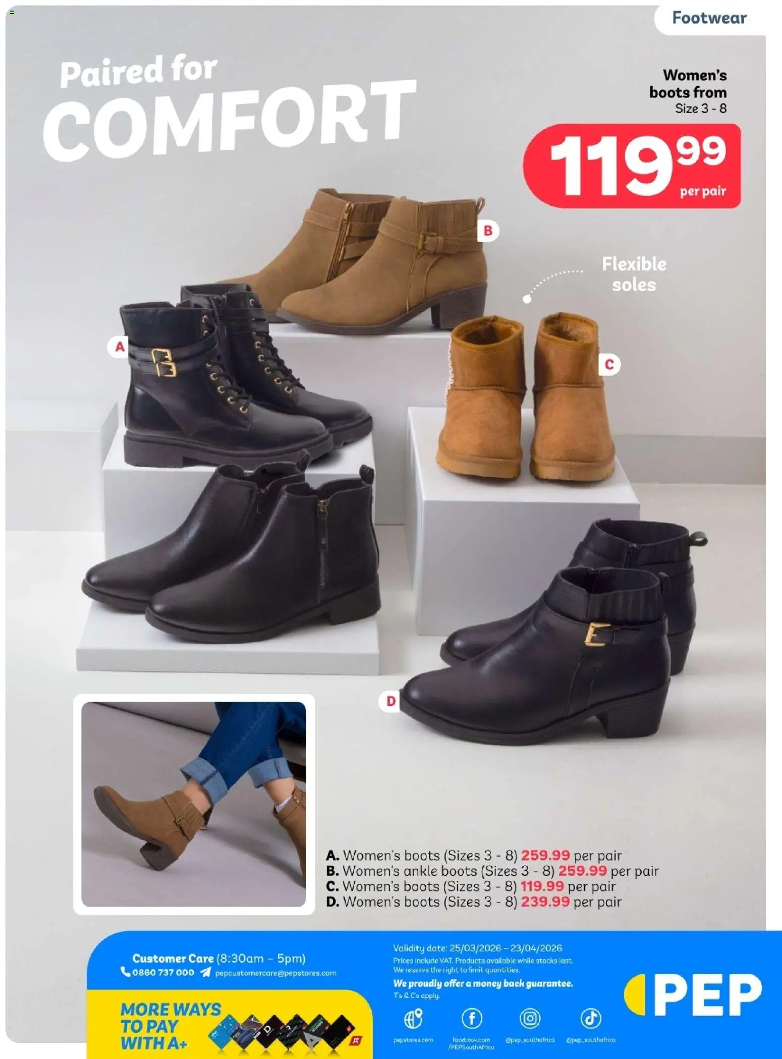 New PEP Stores catalogue – valid from 25.03.2026 | Page: 6 | Products: Boots