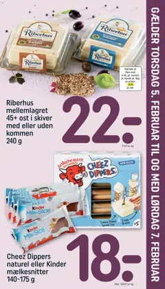 Riberhus mellemlagret 45+ ost i skiver med eller uden kommen, 45+ cheese in slices with or without caraway seeds, 240 g gyldig fra 31.01.2026 | Side: 29