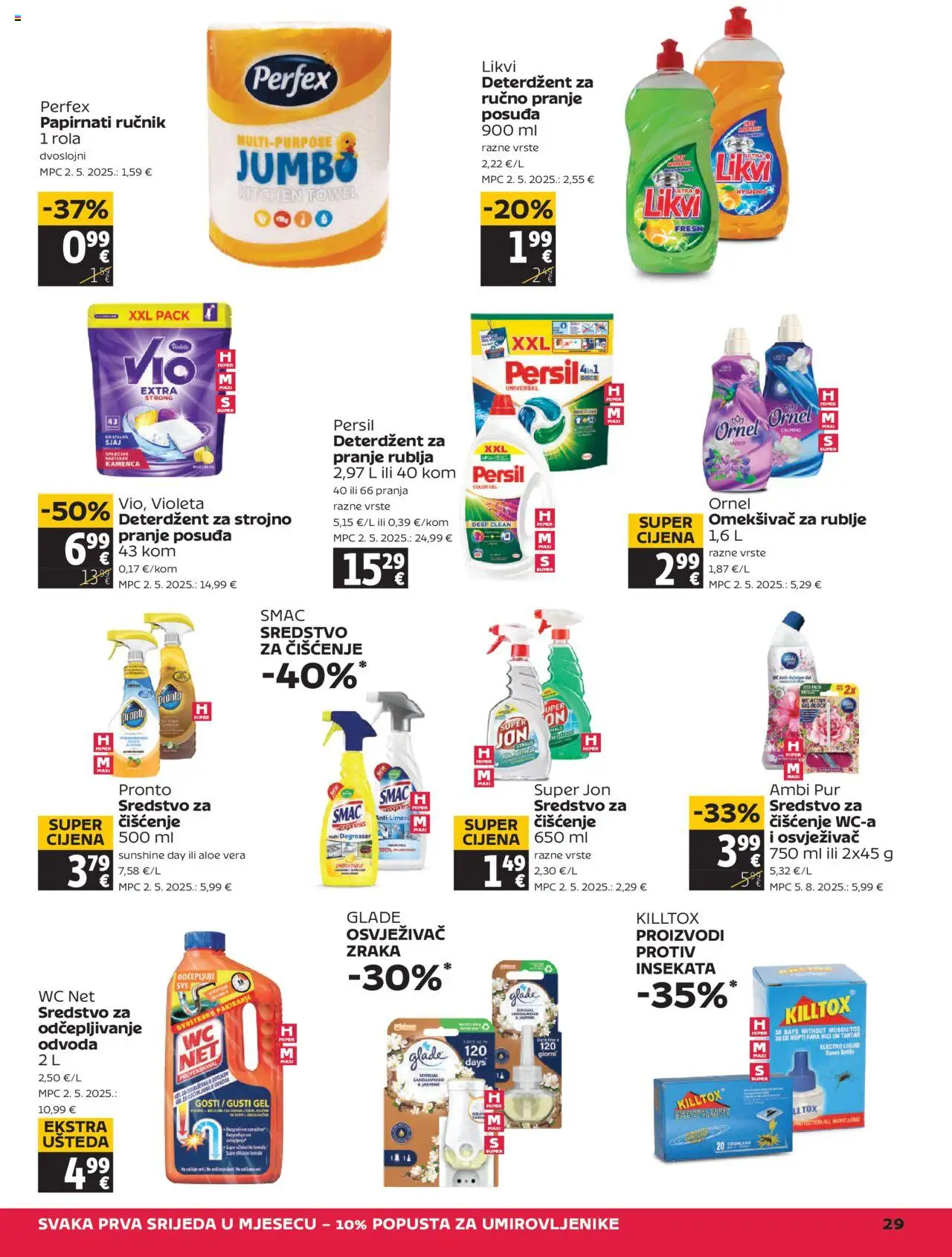 Tommy katalog | vrijedi od 28.08.2025 | Stranica: 29 | Proizvodi: Omekšivač, Ručnik, Violeta, Persil