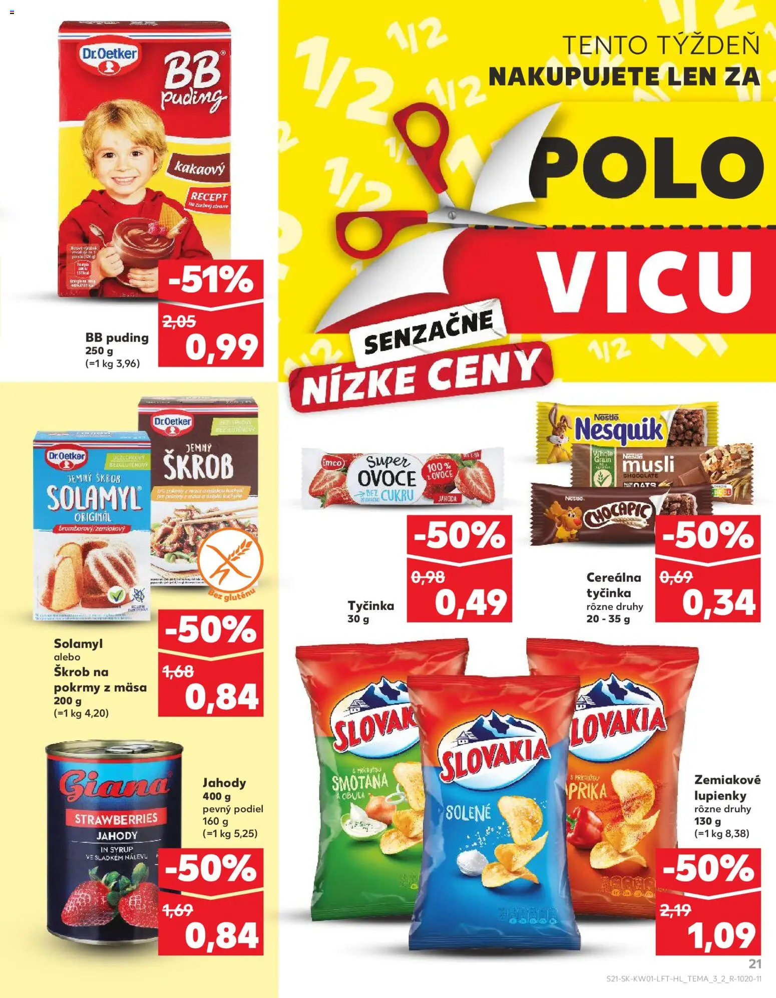 Nové Kaufland akcie – leták je platný od 02.01.2026 | Strana: 21 | Produkty: Smotana, Puding, Chocapic, Nesquik