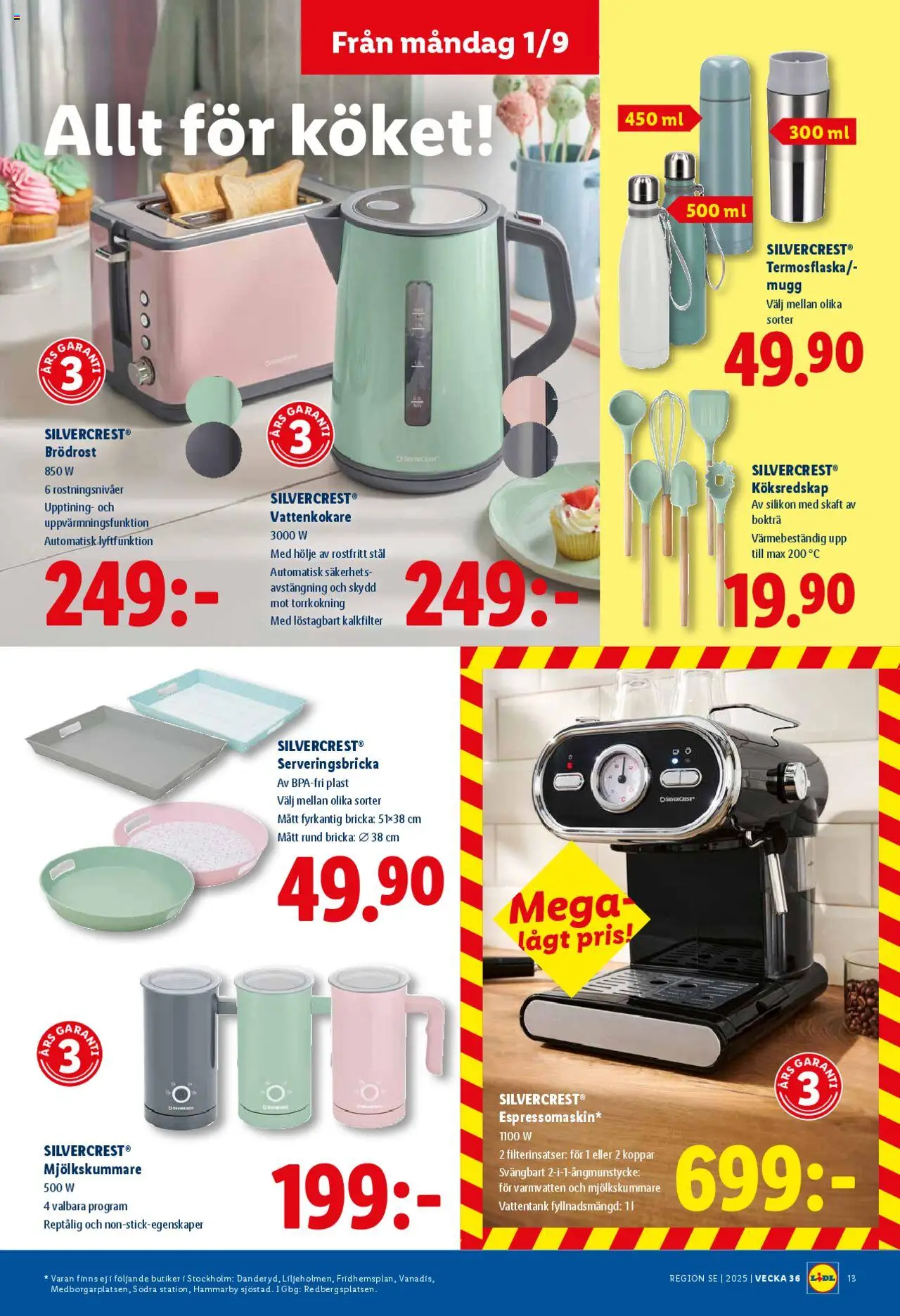 Lidl reklamblad aktuell från 01.09.2025 | Sida: 15 | Produkter: Vattenkokare, Brödrost