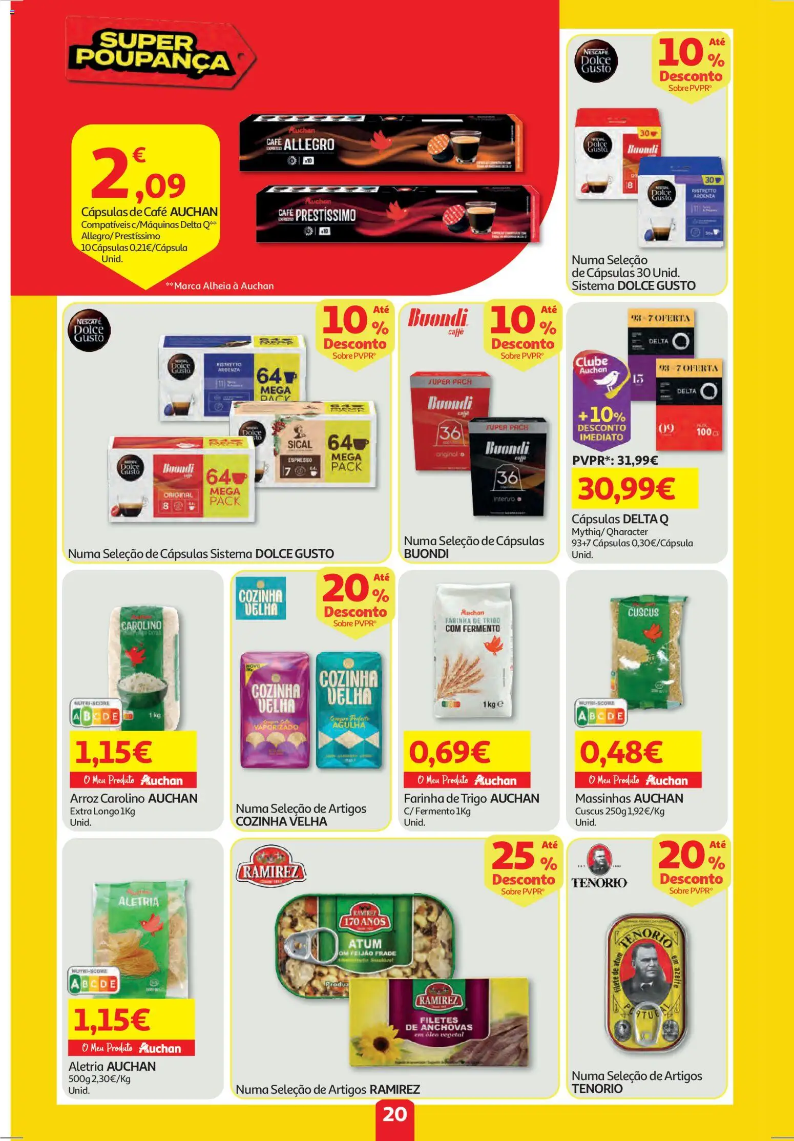 Auchan folheto │ válido de 27.11.2025 | Página: 20 | Produtos: Anchovas, Azeite, Farinha de trigo, Dolce gusto