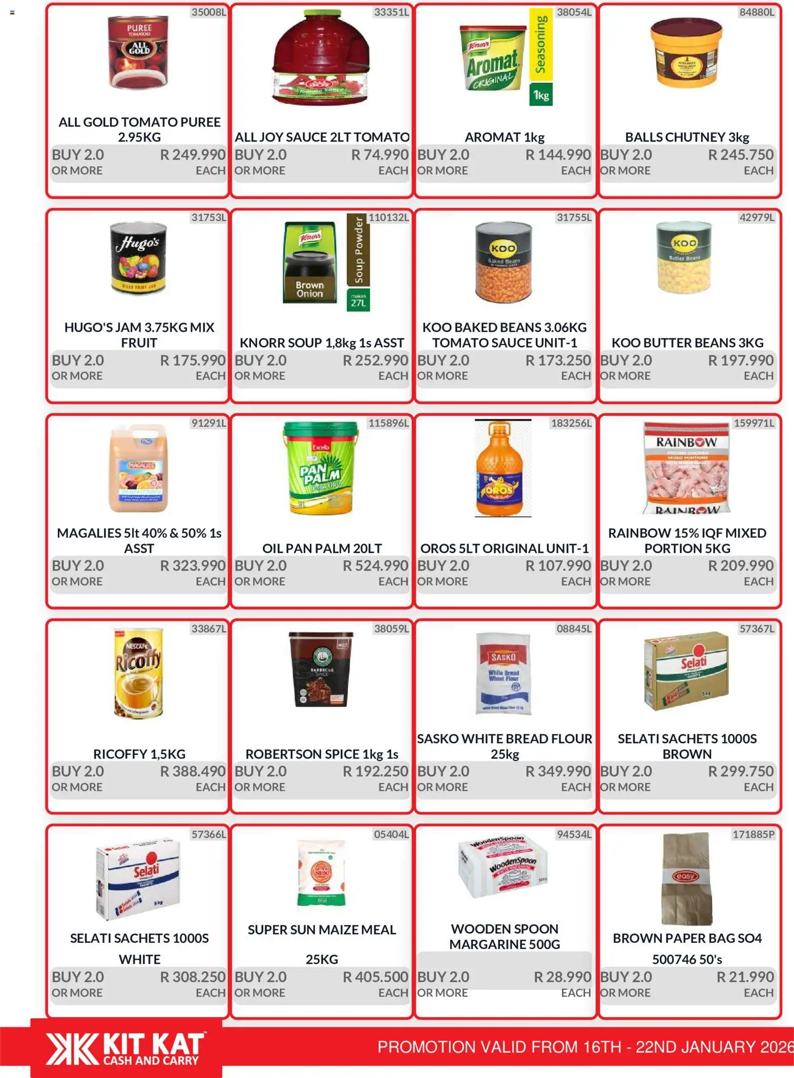New KIT KAT Cash & Carry catalogue – valid from 16.01.2026 | Page: 35 | Products: Beans, Oil, Paper, Sauce