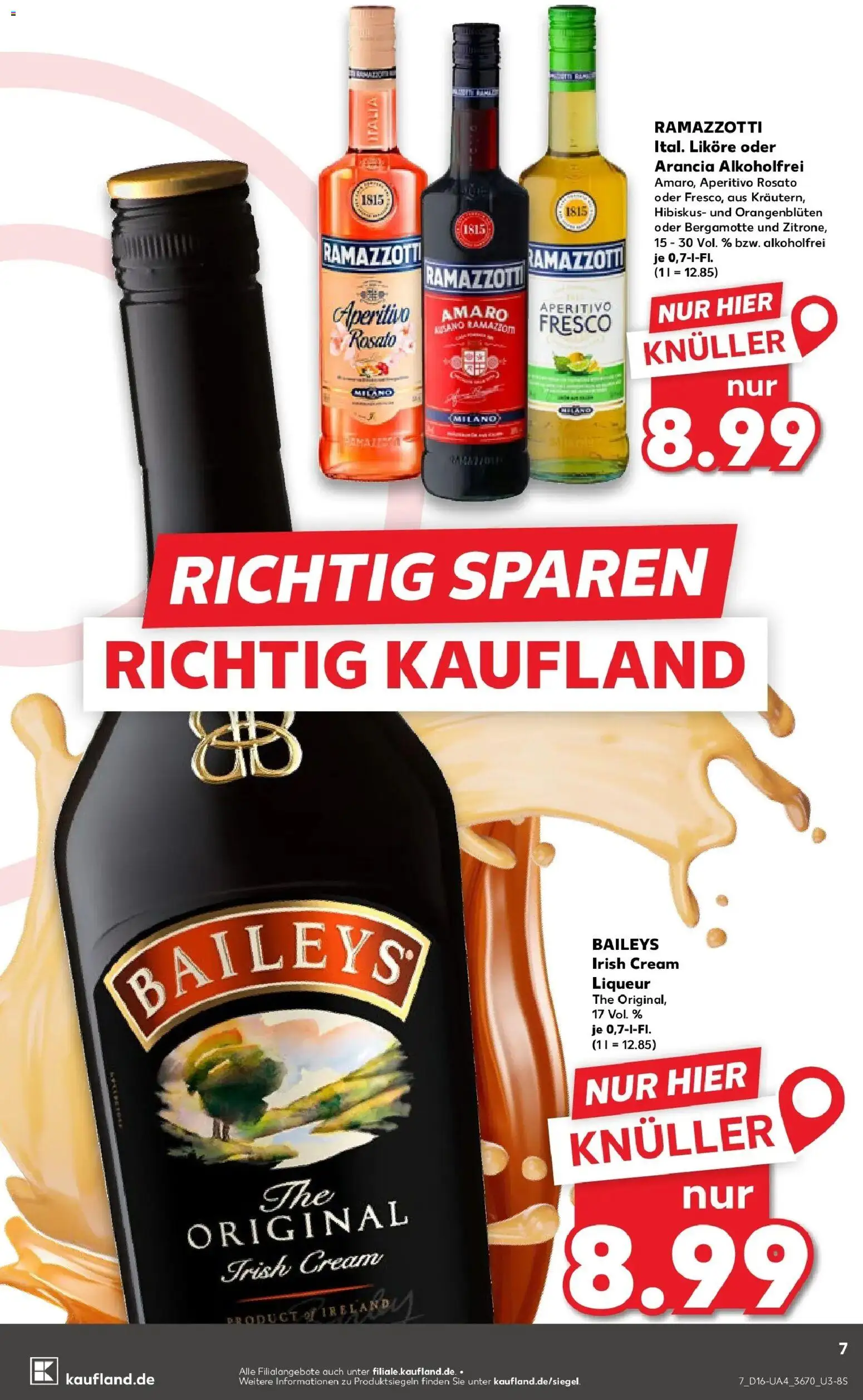 Kaufland Prospekt Kaiserslautern	 – gültig ab 16.04.2026 | Seite: 7 | Produkte: Baileys, Ramazzotti