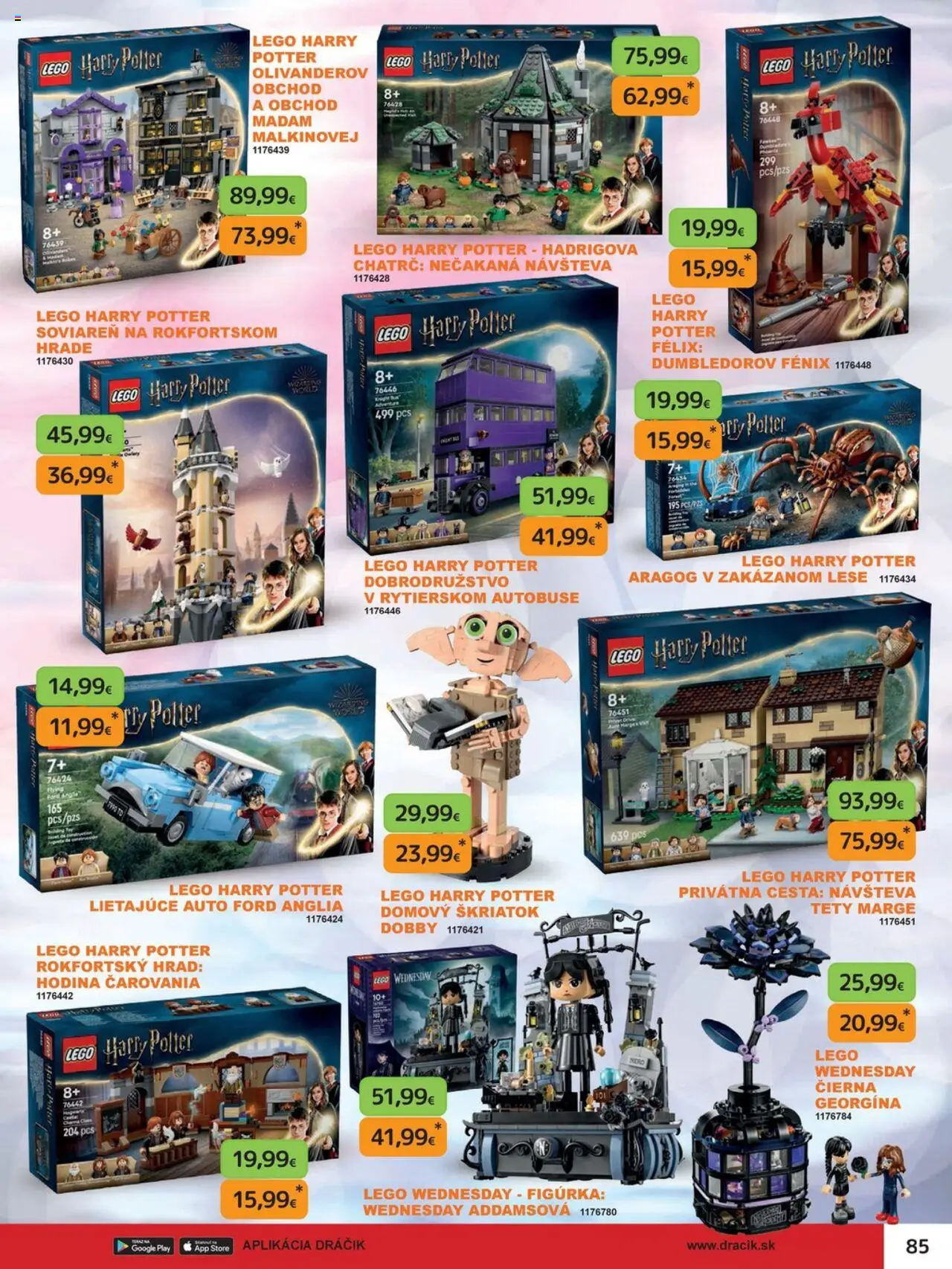 Nové Dráčik akcie – leták je platný od 03.10.2025 | Strana: 85 | Produkty: Felix, LEGO