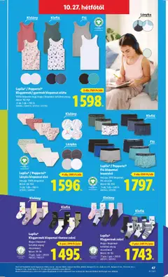 Lupilu® / Pepperts!® Fiú biopamut boxeralsó, Anyaga: 95% biopamut, 5% elasztán. Méret: 98-164. /3 db; 1 db = 599 Ft - amely érvényes a következő dátumtól: 22.10.2025 | Oldal: 47