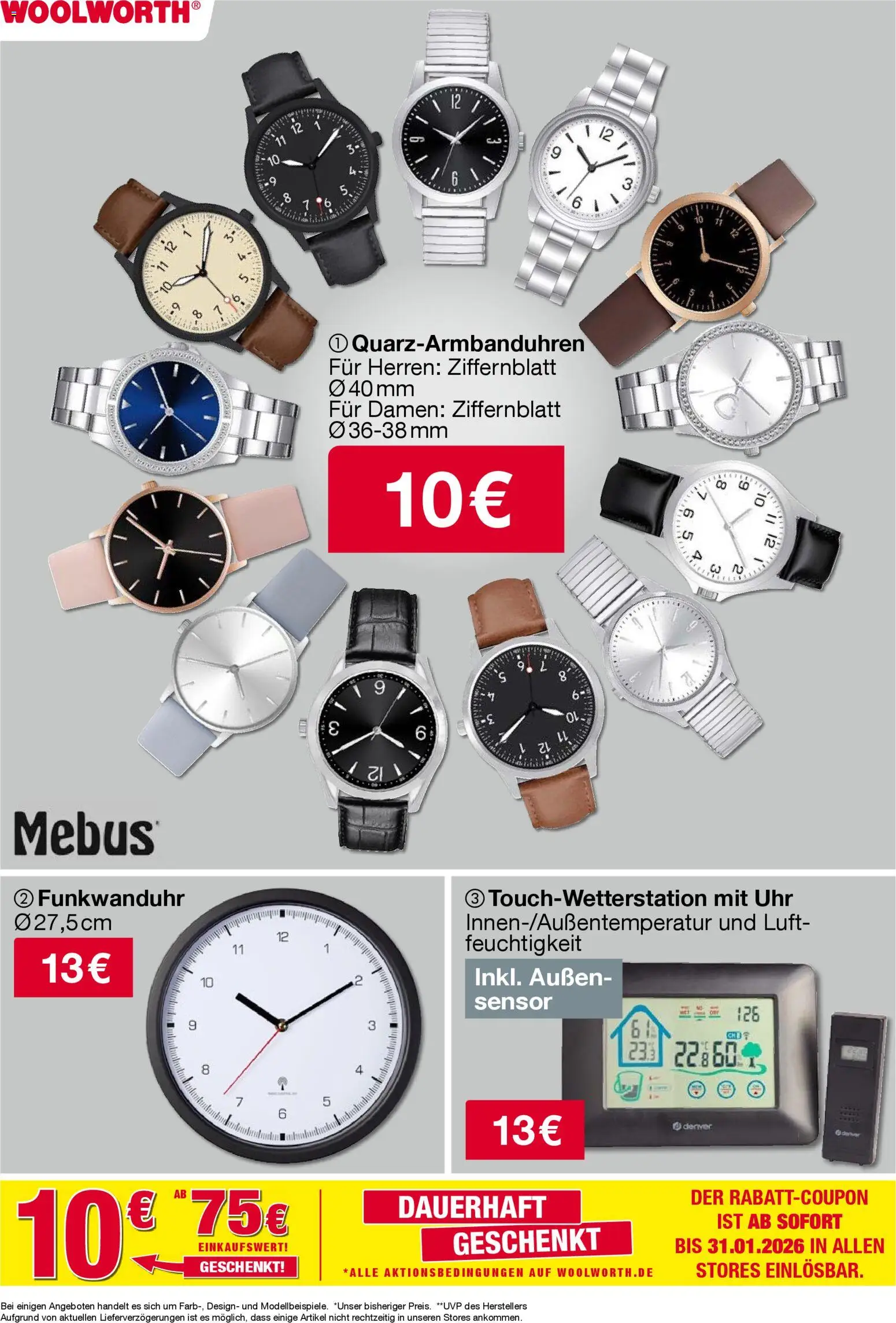 Woolworth Prospekt 	 – gültig ab 24.10.2025 | Seite: 18 | Produkte: Uhr
