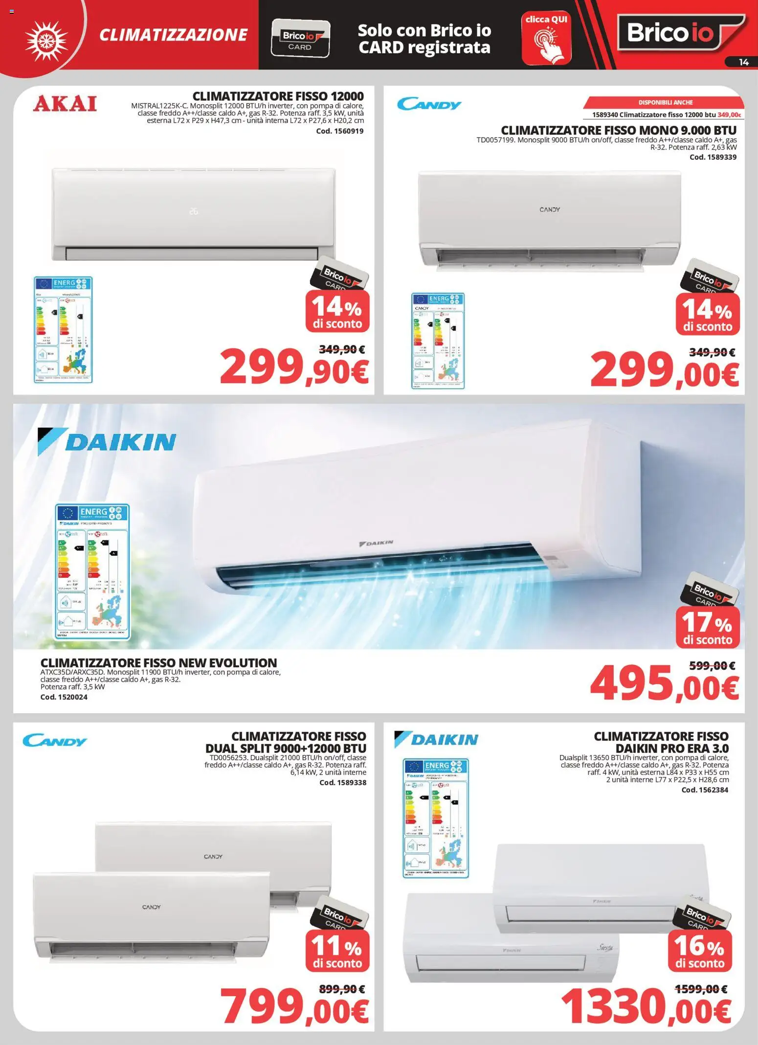 Volantino Brico io del 05.03.2026 | Pagina: 14 | Prodotti: Climatizzatore