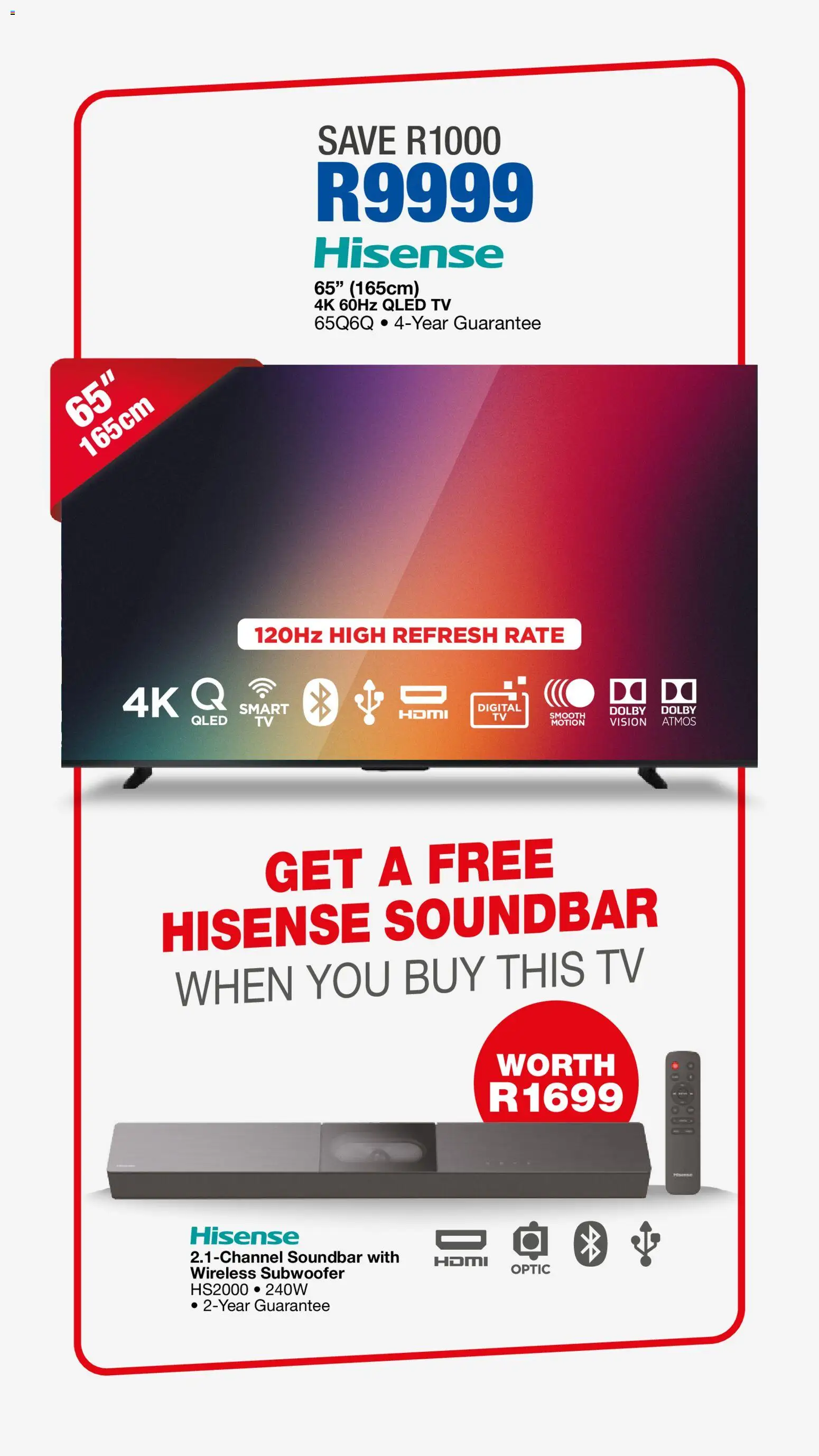 New OK Furniture catalogue – valid from 26.01.2026 | Page: 4 | Products: TV, Soundbar, Subwoofer