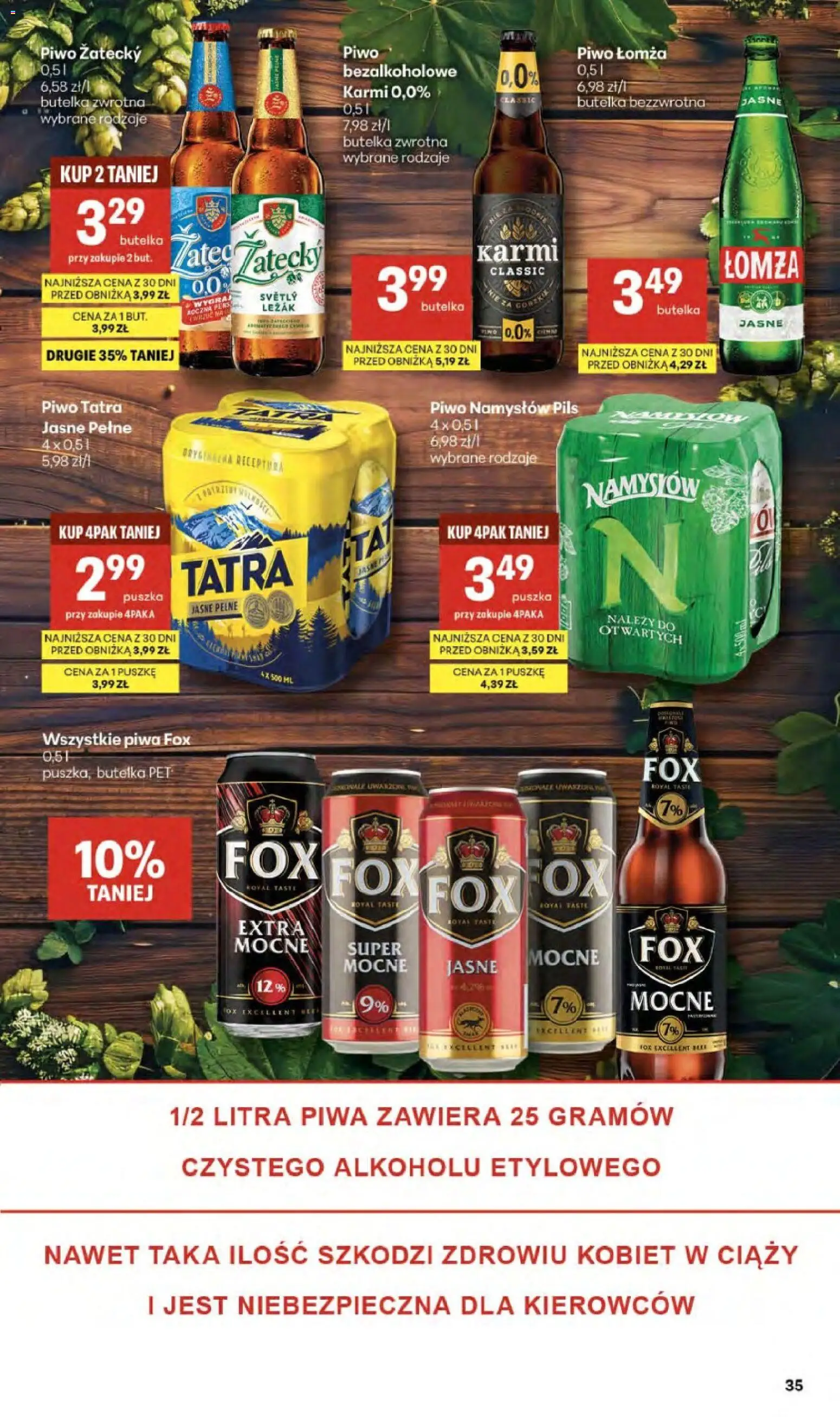 Delikatesy Centrum gazetka od 02.04.2026 | Strona: 35 | Produkty: Leżak, Piwo, Piwo Namysłów