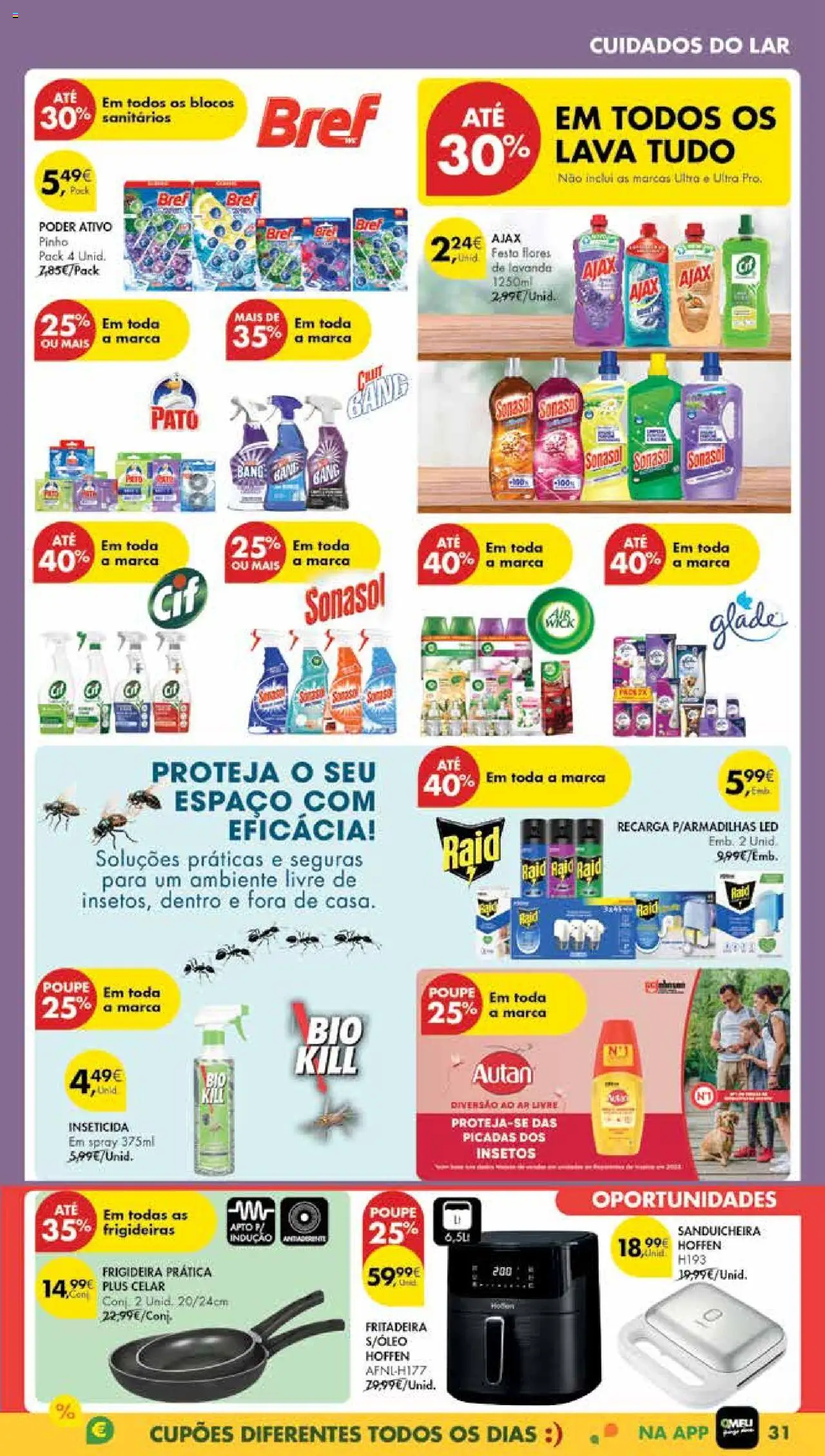 Pingo Doce Poupe Esta Semana Madeira │ válido de 12.08.2025 | Página: 31 | Produtos: Air fryer, Sanduicheira, Frigideira, Inseticida