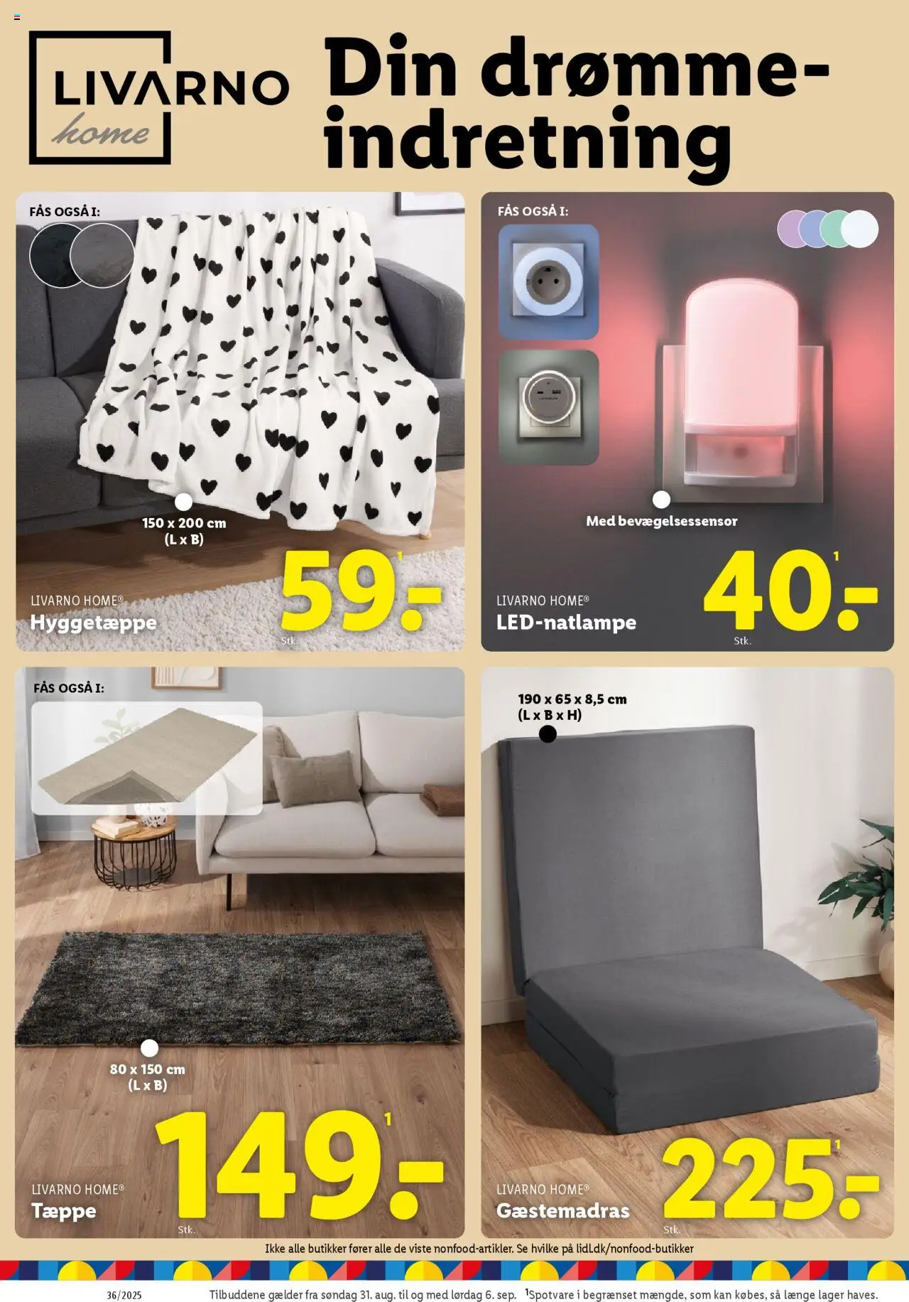 Lidl Tilbudsavis gyldig fra 31.08.2025 | Side: 22 | Produkter: Tæppe, Søm