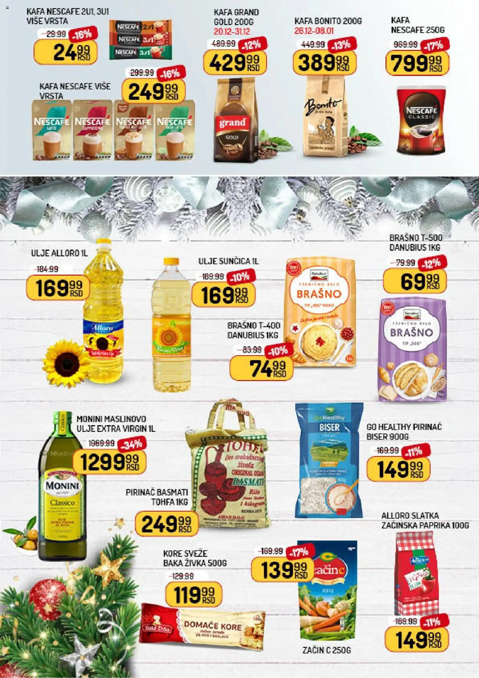 Aman katalog - važi od 20.12.2025 | Strana: 8 | Proizvode: Monini, Paprika, Brašno, Nescafé