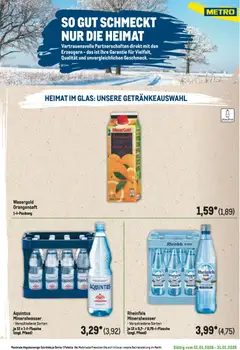 Metro  Regionaler Flyer ab 01.01.2026 gültig | Seite: 9 | Produkte: Orangensaft, Mineralwasser