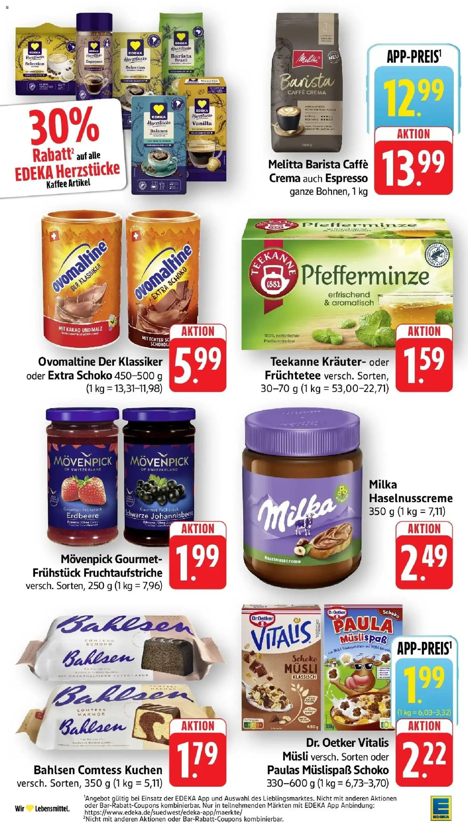 Edeka prospekt Weinstadt-Großheppach	 – gültig ab 15.03.2026 | Seite: 28 | Produkte: Musli, Ovomaltine, Milka, Kuchen
