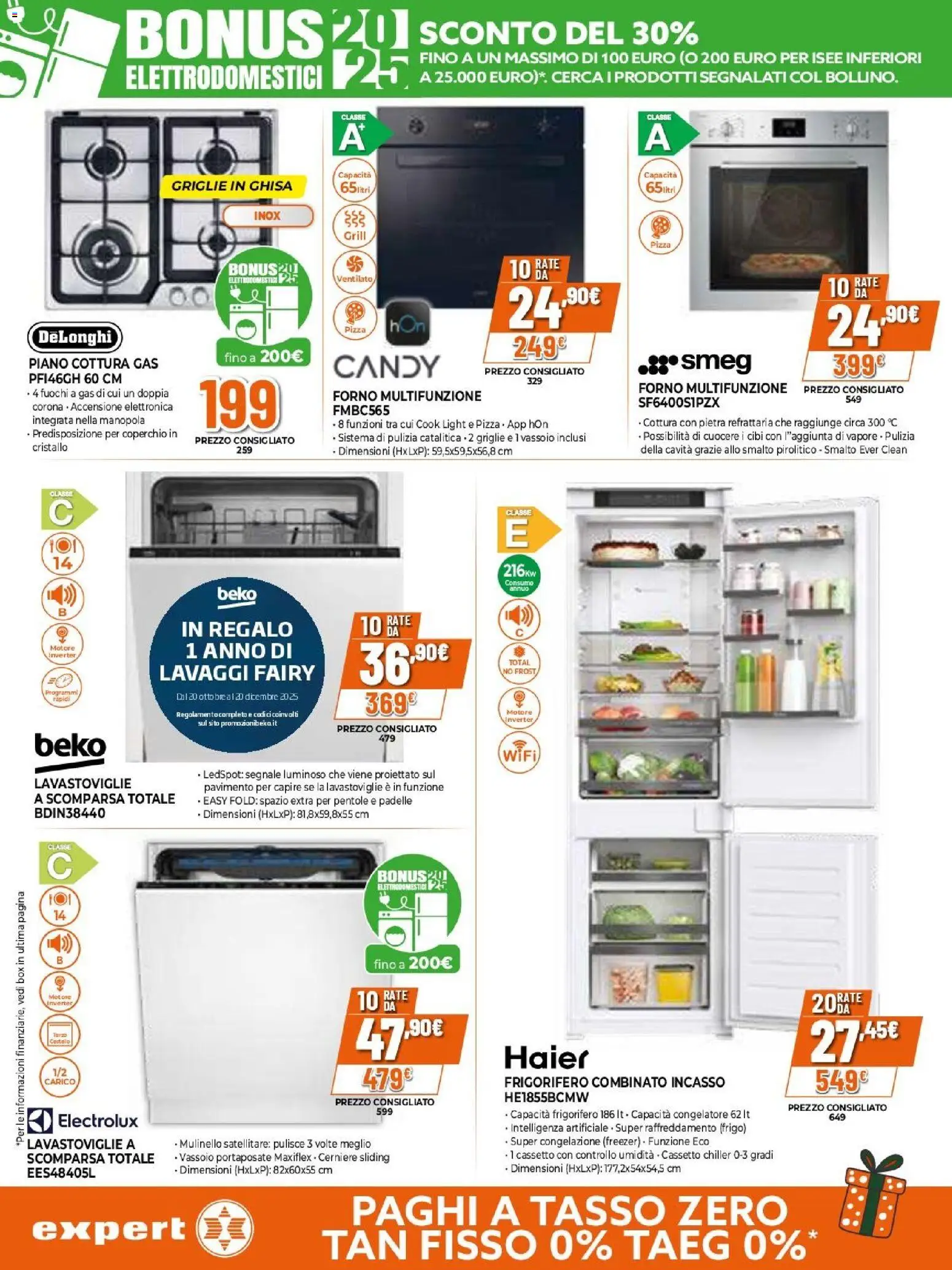 Volantino Expert del 02.12.2025 | Pagina: 25 | Prodotti: Pizza, Lavastoviglie, Forno, Portaposate