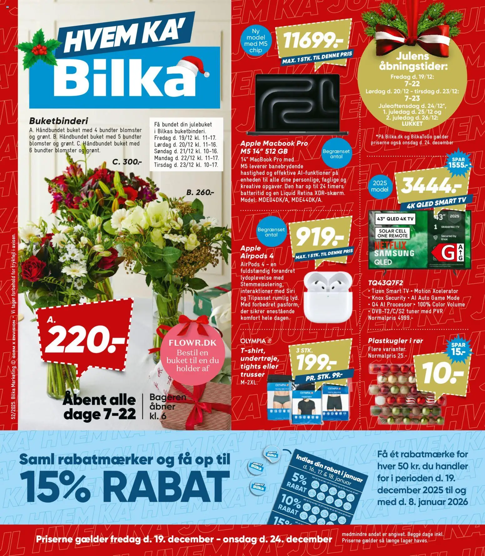 Bilka tilbudsavis – gyldig fra 19.12.2025 | Side: 1 | Produkter: Processor, Trusser, Airpods, TV