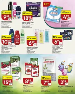 Pogląd oferty "Chata Polska gazetka" - ważna od 23.04.2026 | Strona: 23 | Produkty: Papier toaletowy, Karma dla kota, Szampon, Body