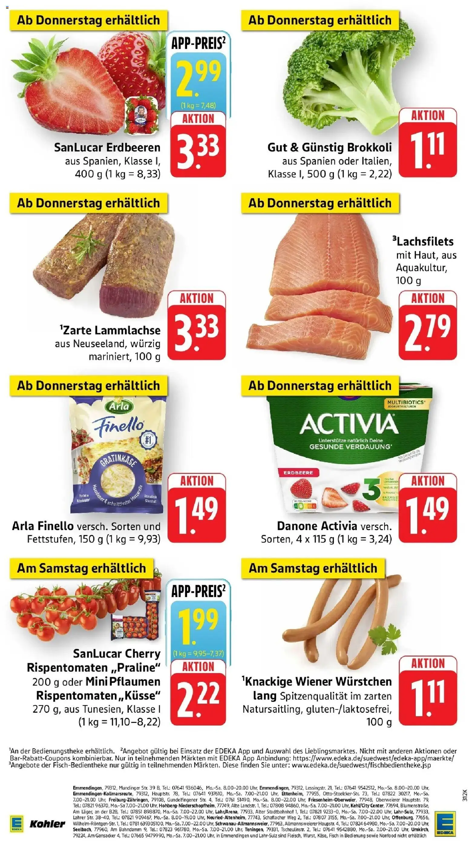 Edeka prospekt Ettenheim	 – gültig ab 16.03.2026 | Seite: 50 | Produkte: Danone activia, Fisch, Brokkoli, Erdbeeren
