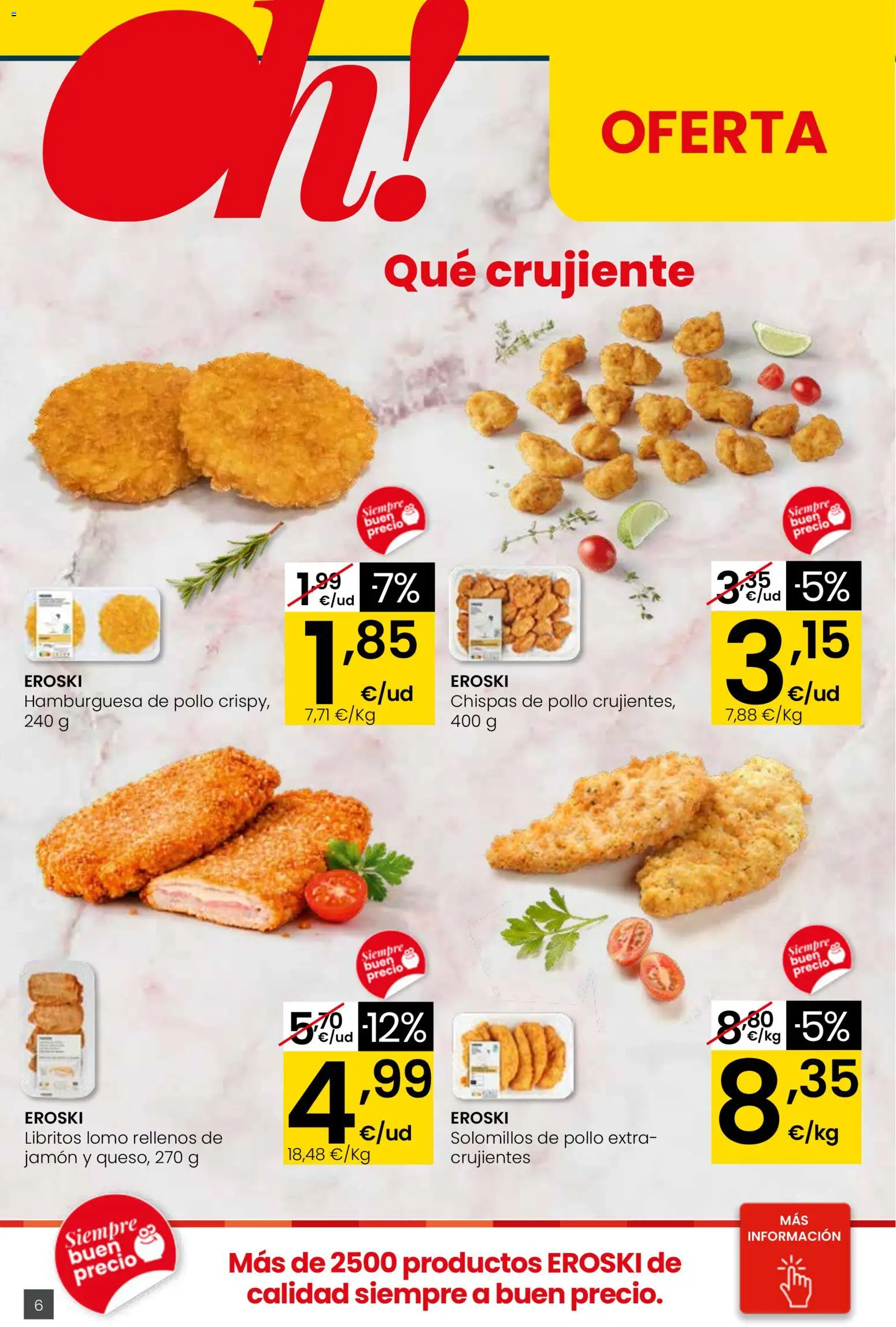 Eroski - Quieres ahorrar conmigo Center │ válido desde el 26.03.2026 | Página: 6 | Productos: Jamón, Σοκολατούχο γάλα