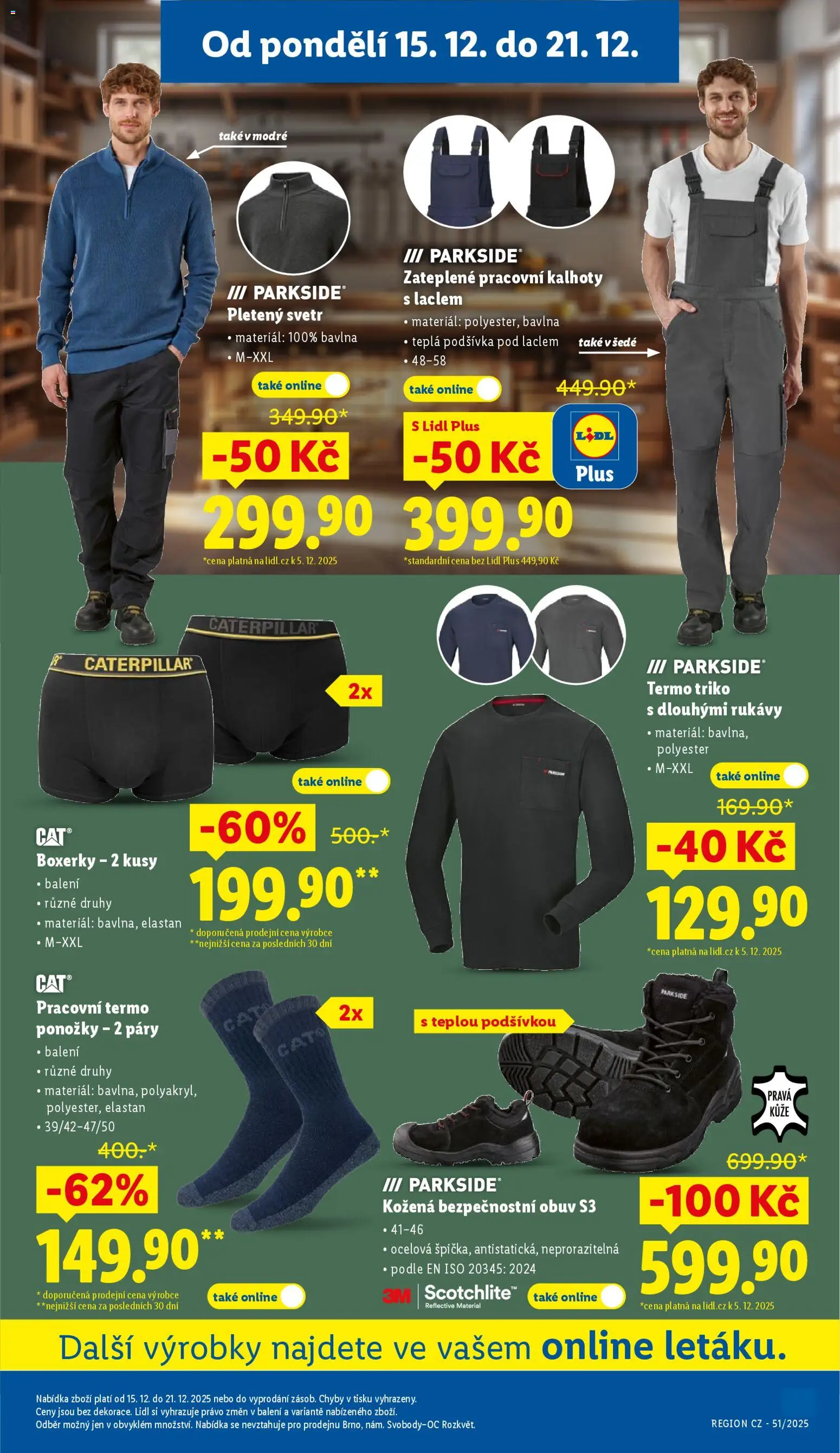 Lidl leták - Spotřební zboží od 15.12.2025 | Strana: 11 | Produkty: Kalhoty, Ponožky, Obuv, Termo triko