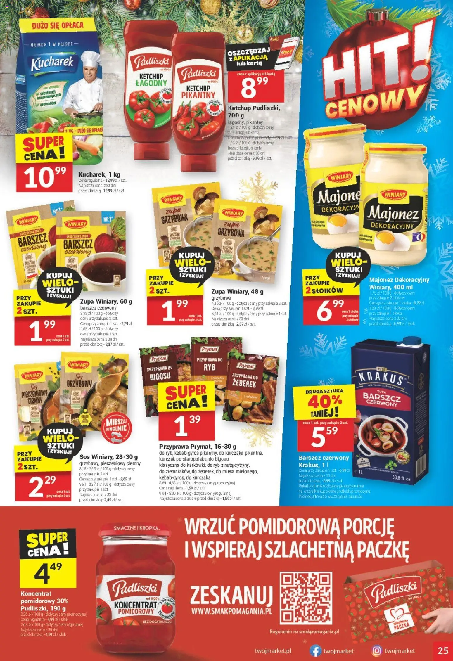 Twój Market Gazetka od 10.12.2025 | Strona: 25 | Produkty: Kurczak, Sok, Majonez, Sos