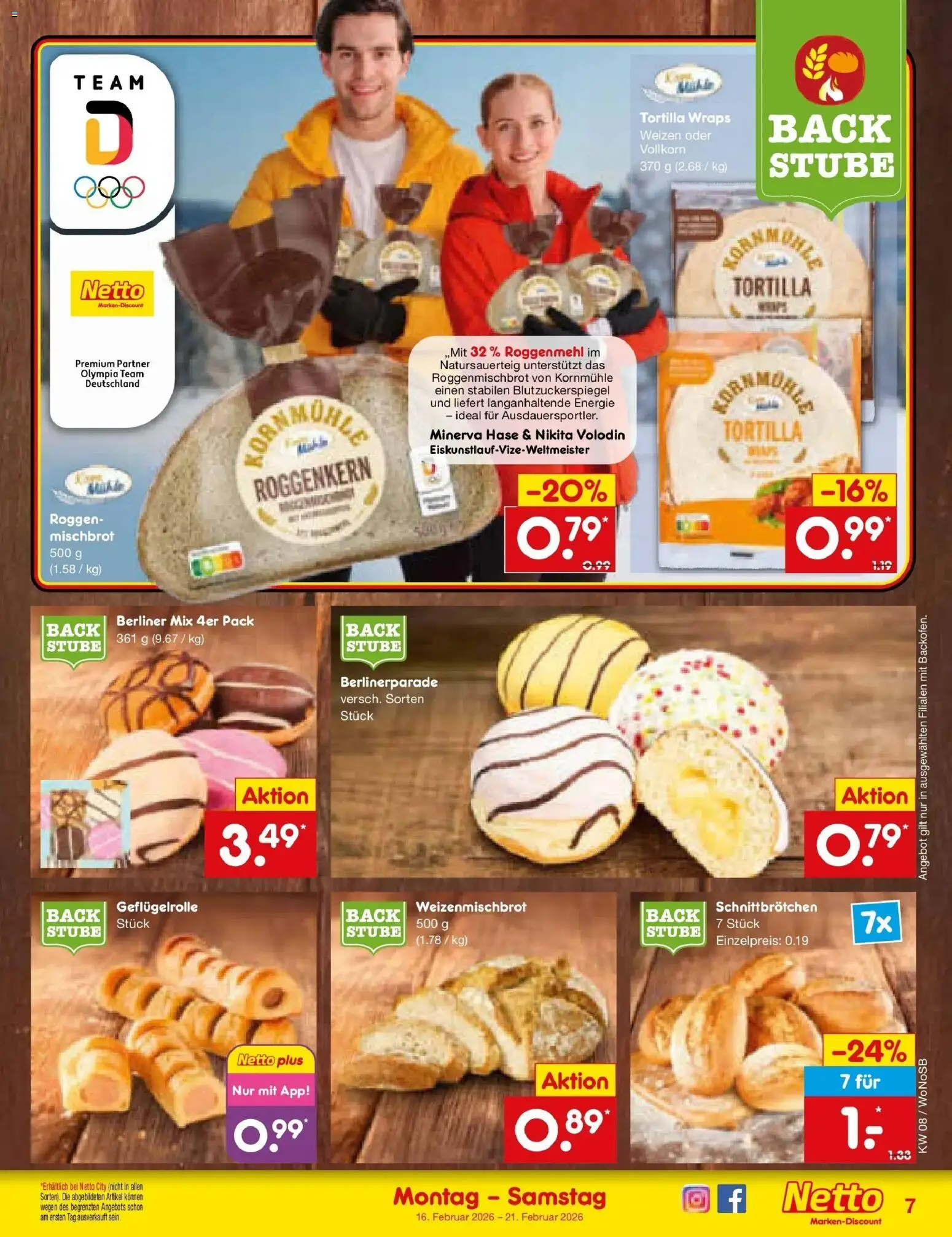 Netto Marken-Discount prospekt Friedrichsdorf	 – gültig ab 16.02.2026 | Seite: 7 | Produkte: Berliner