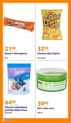 Náhled letáku Action leták od 17.12.2025 | Strana: 22 | Produkty: Milka, Cheetos, Aloe vera, Oreo