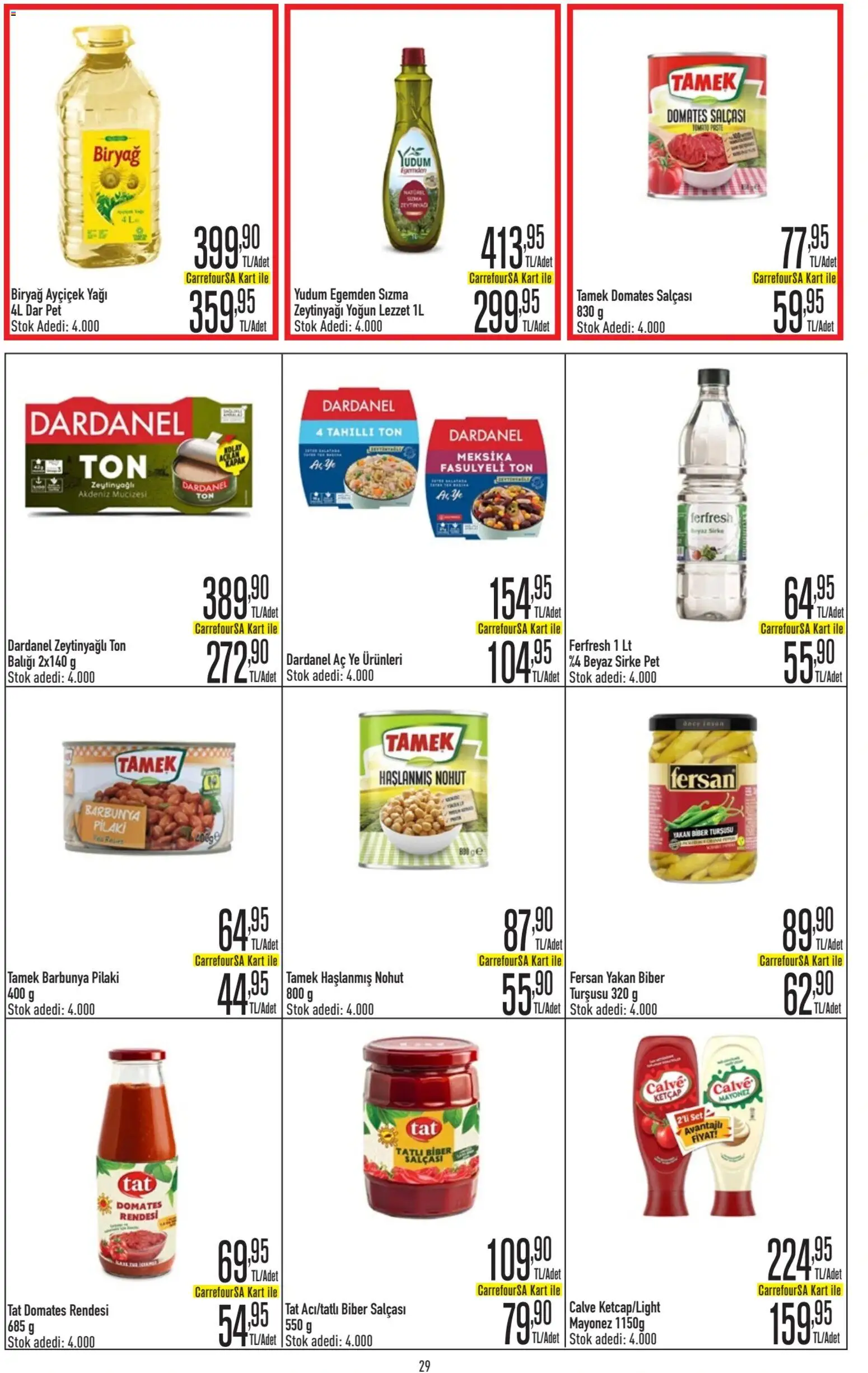 CarrefourSA Katalog - 15.01.2026 tarihinden itibaren geçerlidir | Sayfa: 29 | Ürünler: Sirke, Domates, Mayonez, Biber