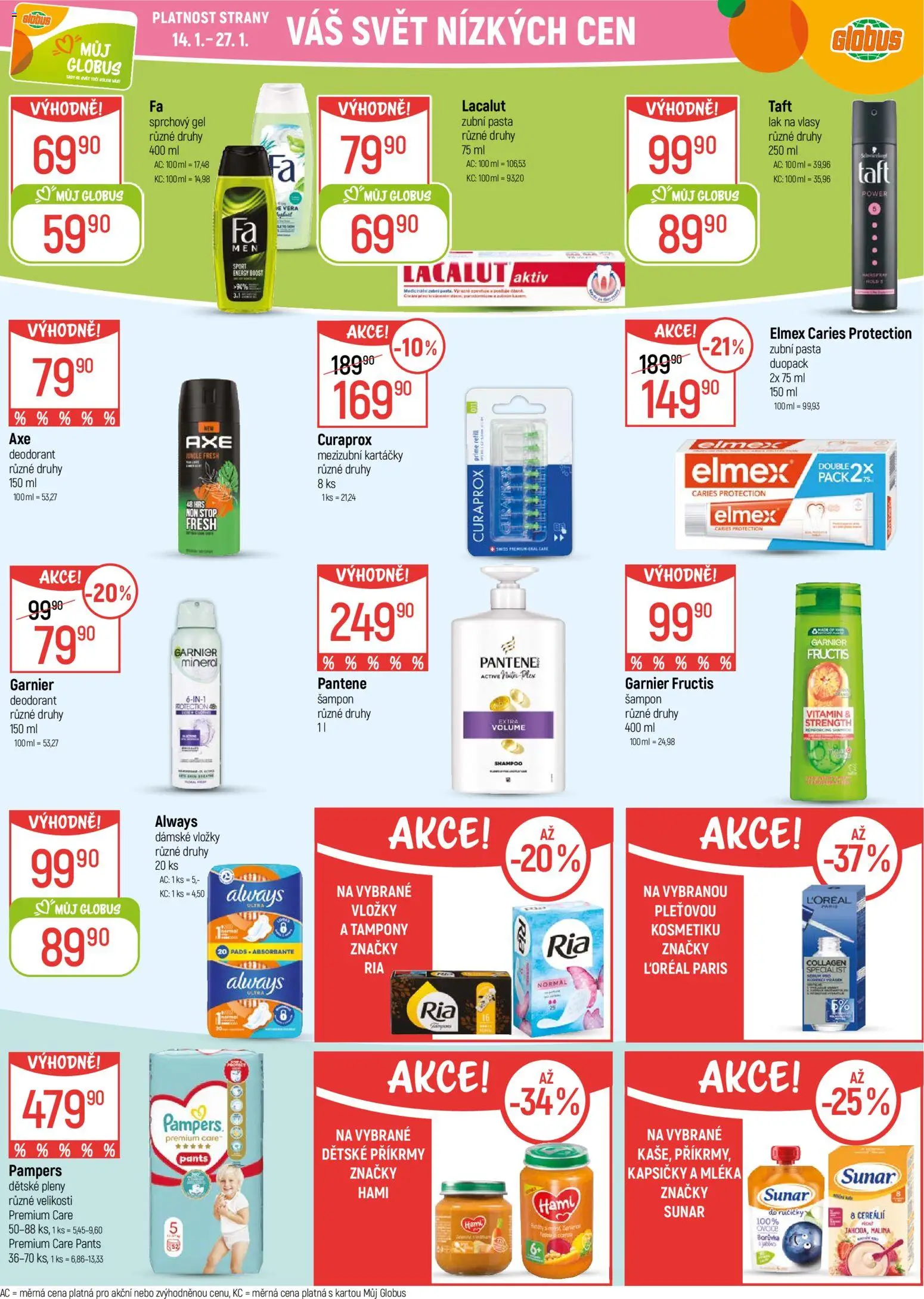 Globus leták - České Budějovice od 14.01.2026 | Strana: 30 | Produkty: Sprchový gel, Pampers, Tampony, Hami