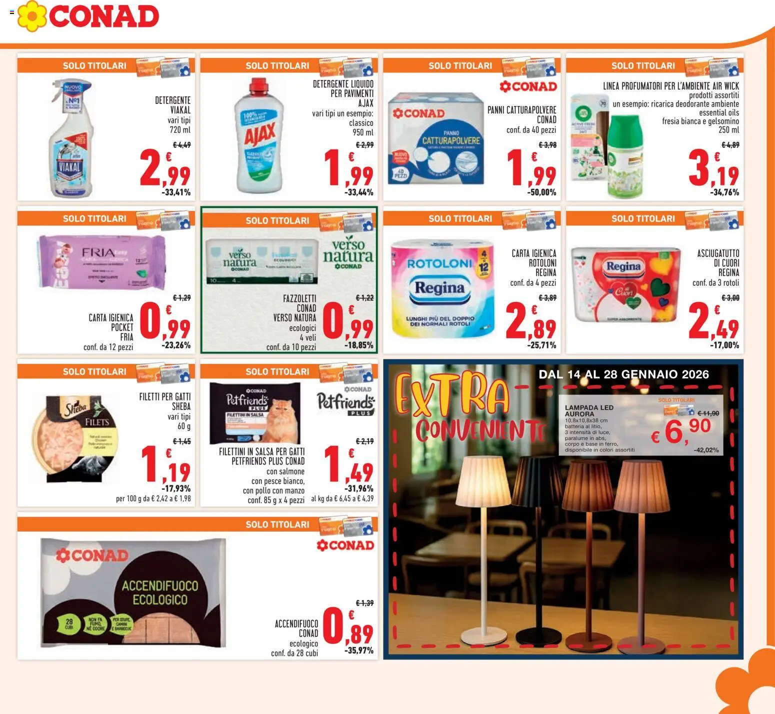 Volantino Conad del 14.01.2026 | Pagina: 25 | Prodotti: Paralume, Deodorante, Pollo, Pesce