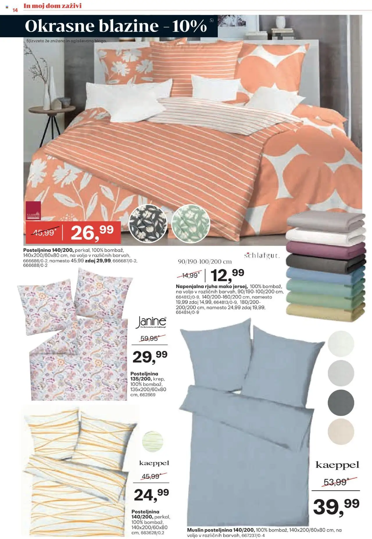 Rutar katalog │ velja od 06.08.2025 | Stran: 14 | Izdelki: Posteljnina, Rjuha