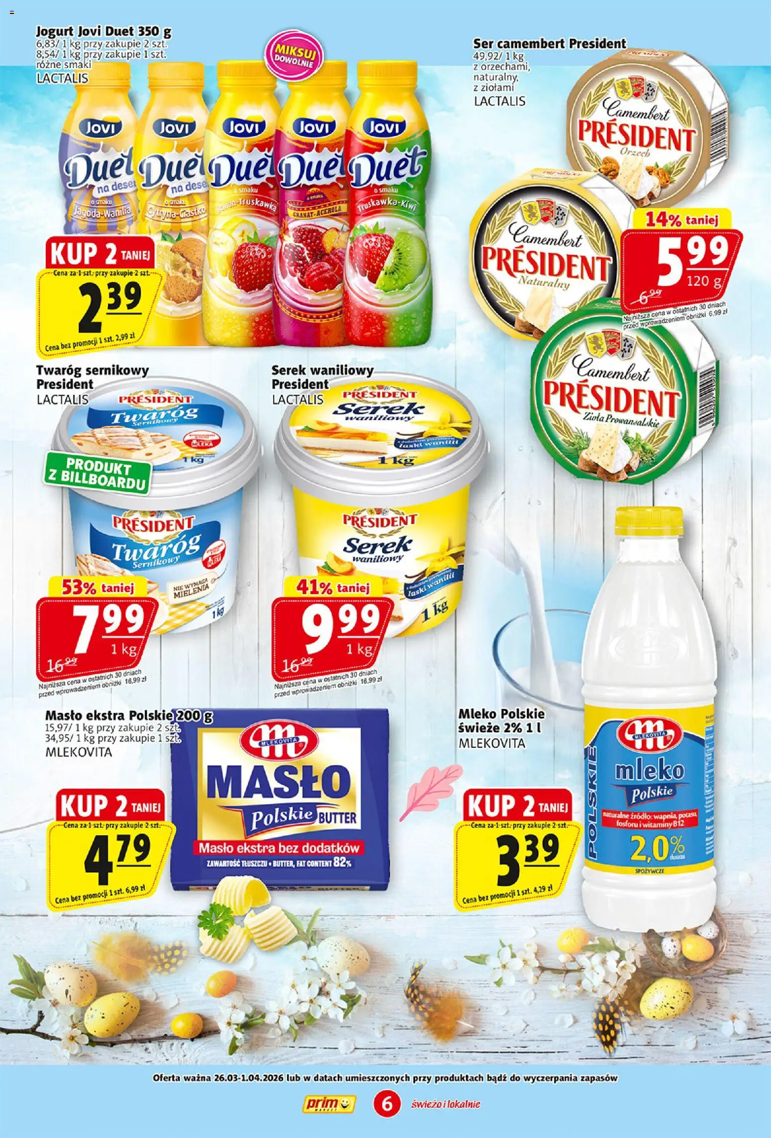 Prim Market gazetka od 26.03.2026 | Strona: 6 | Produkty: Serek, Mleka, Mleko, Jogurt