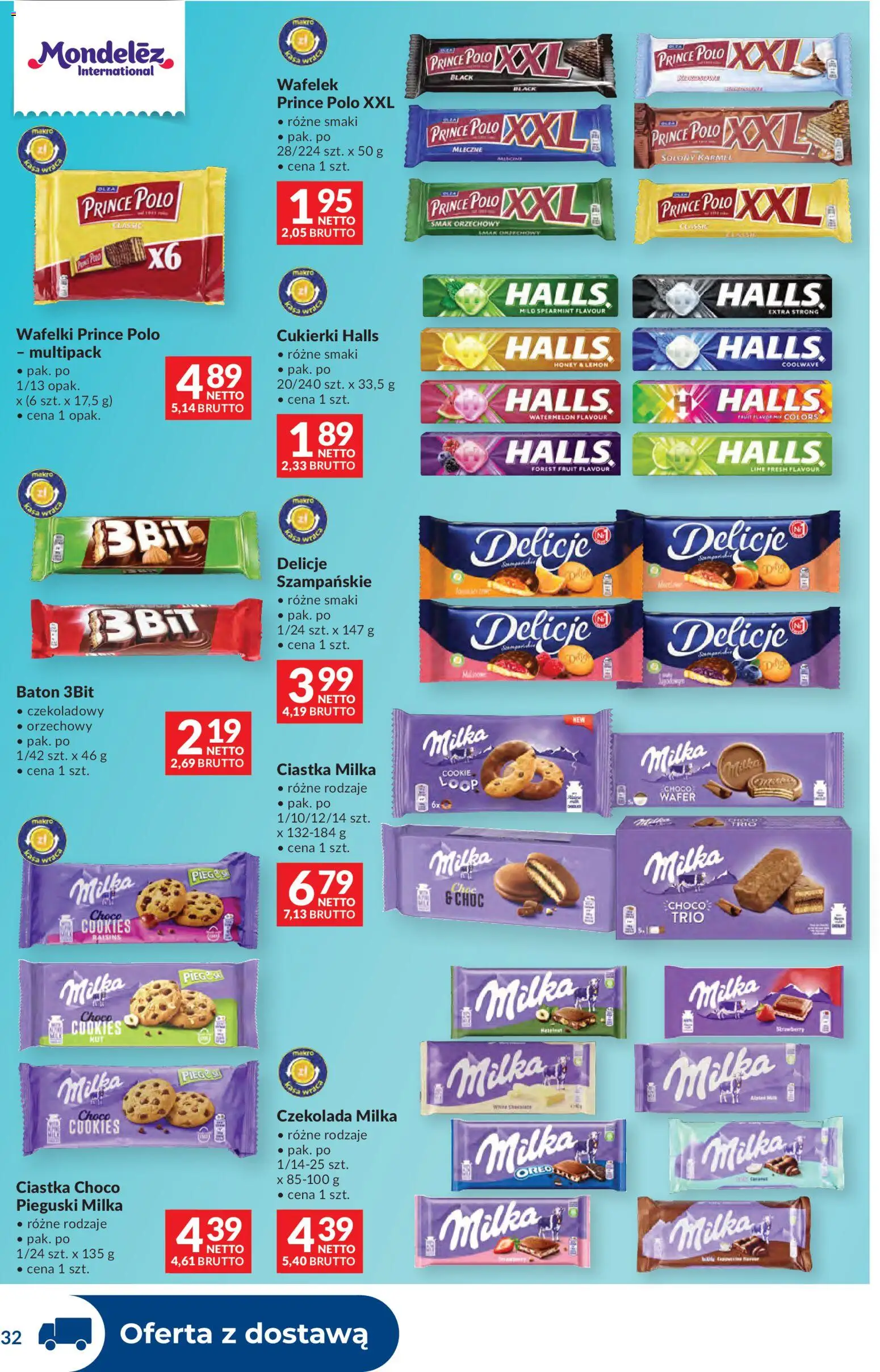 Makro Gazetka - Dystrybucja do sklepów od 25.11.2025 | Strona: 32 | Produkty: Czekolada milka, Milka, Baton, Cukierki