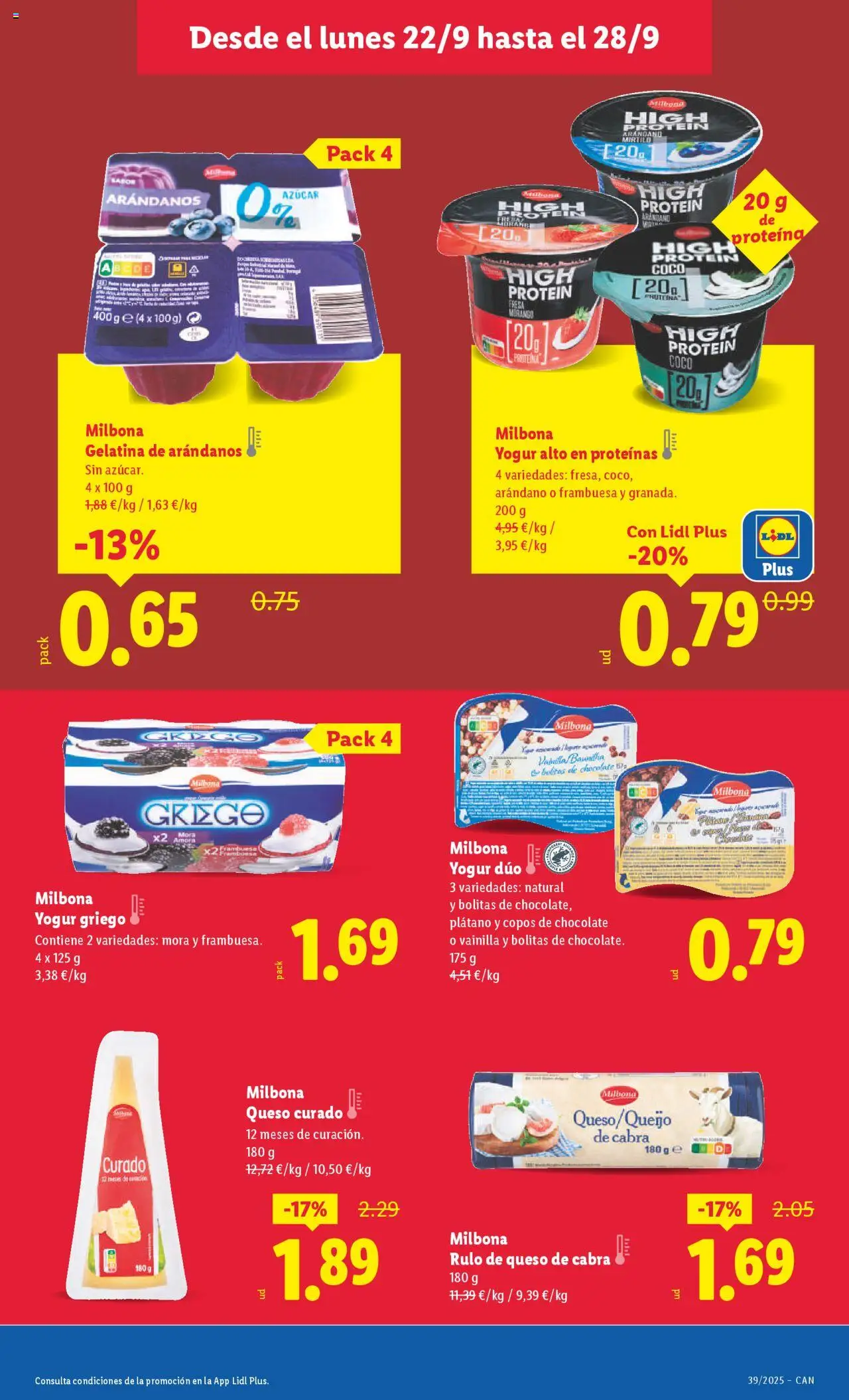 Lidl - Canarias │ válido desde el 22.09.2025 | Página: 13 | Productos: Queso, Μαγειρική εστία, Τυρόπιτα, Copos