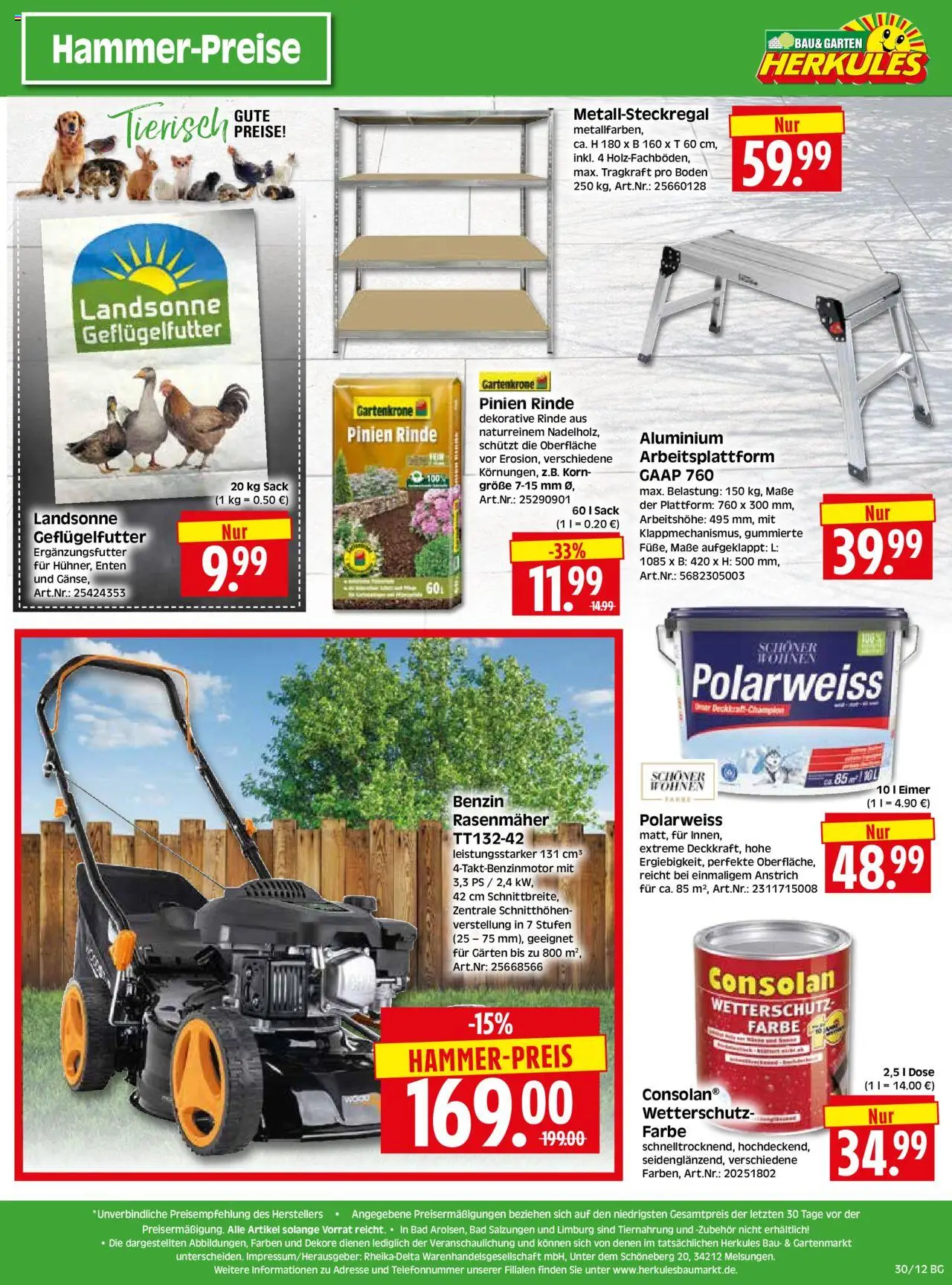 HERKULES Bau & Garten - gültig ab dem 21.07.2025 | Seite: 12 | Produkte: Rasenmäher, Bad