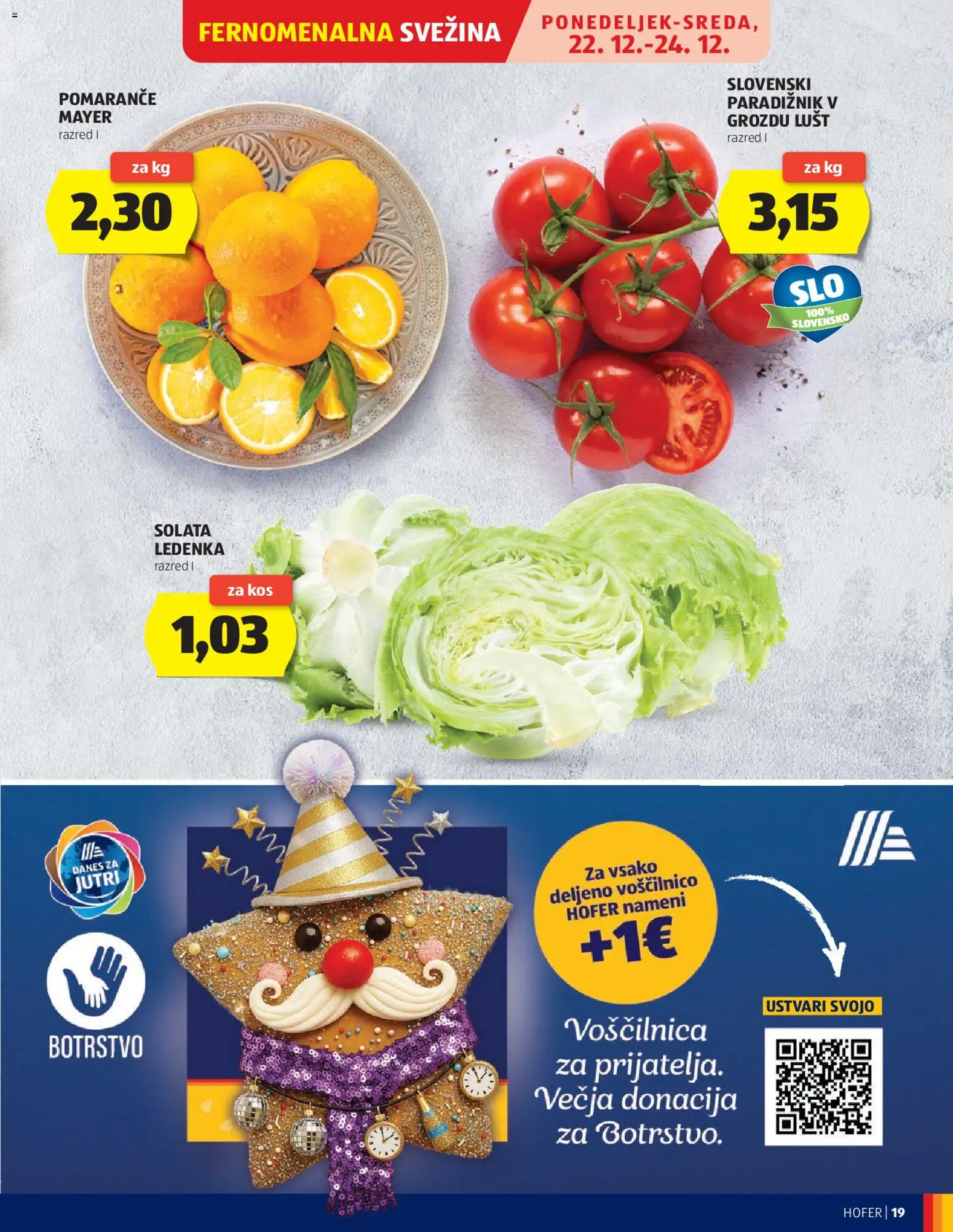 Novi Hofer katalog ponudbe – veljaven od 18.12.2025 | Stran: 19 | Izdelki: Kos, Pomarance, Paradiznik, Solata